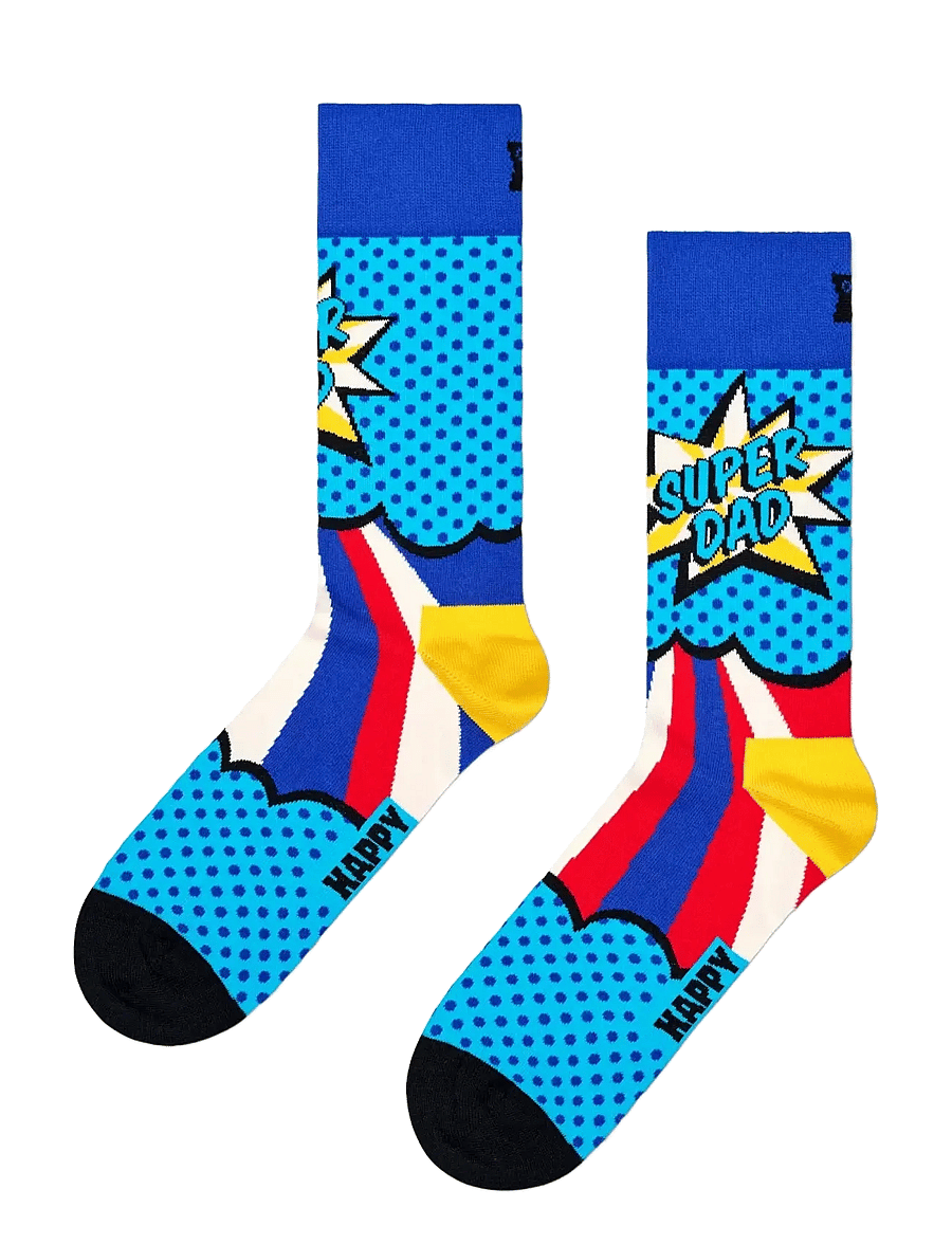 Happy Socks - 3-Pack Super Dad Socks Gift Set - chaussettes crew - red - 4