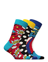 Happy Socks - 3-Pack Father's Day Socks Gift Set - laveste priser - red - 5