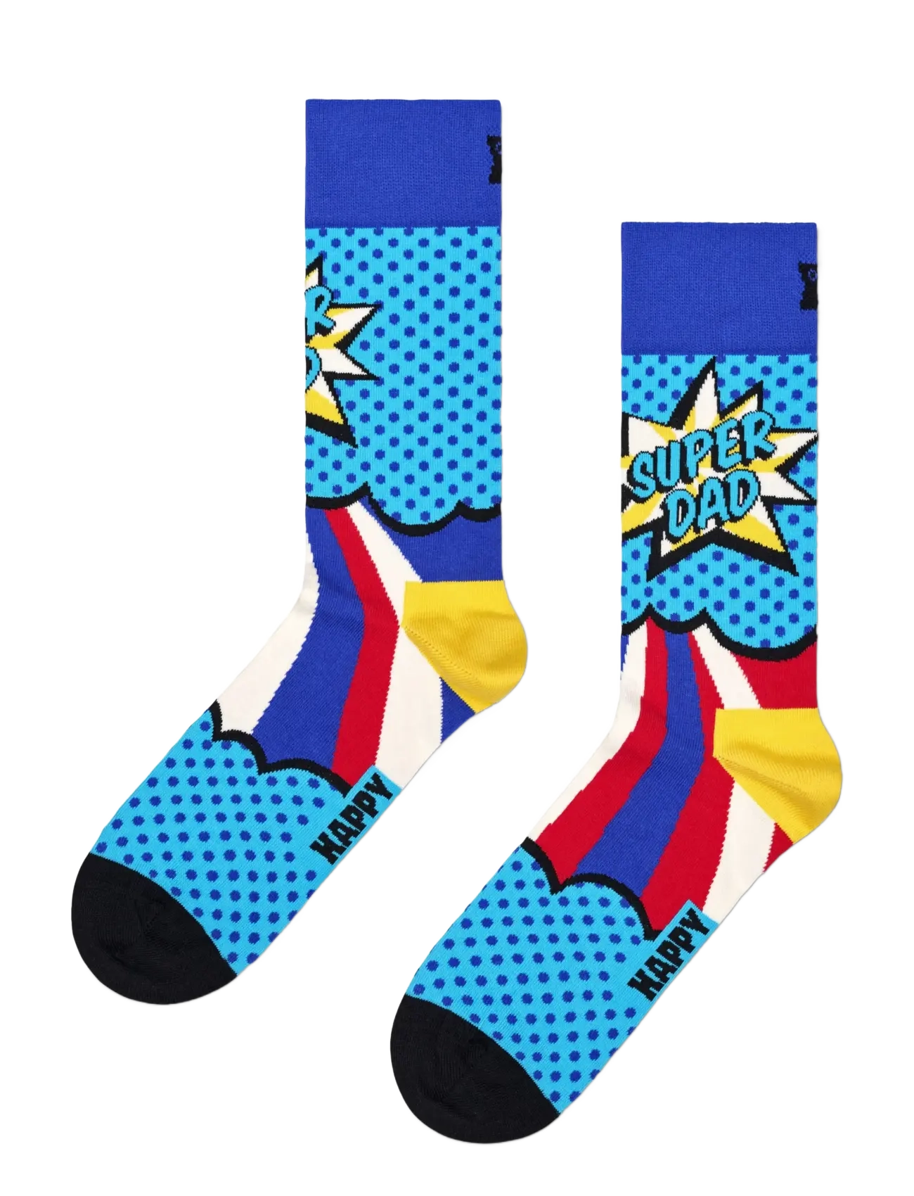 Happy Socks - 3-Pack Super Dad Socks Gift Set - crew-socken - red - 5