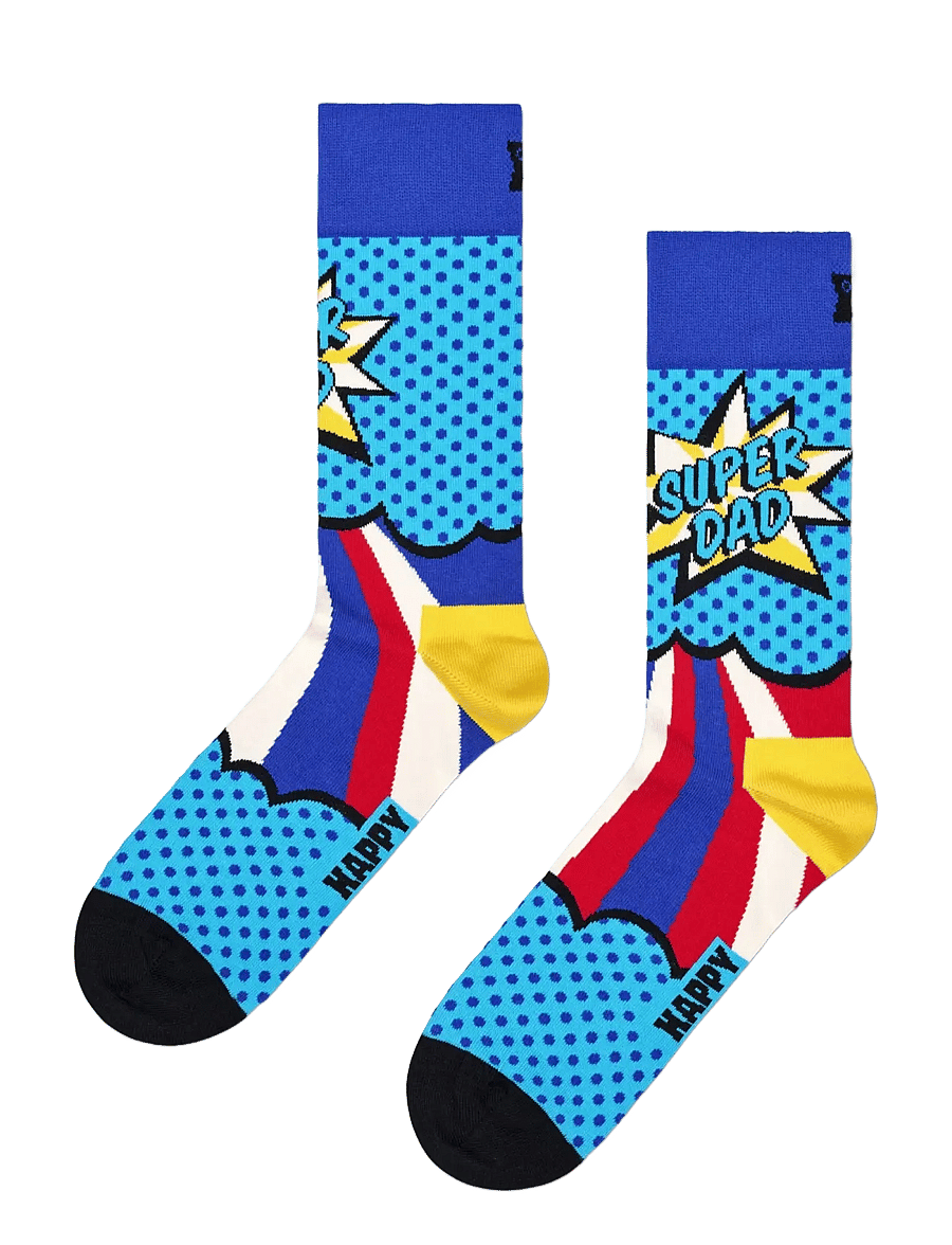 Happy Socks - 3-Pack Super Dad Socks Gift Set - chaussettes crew - red - 5
