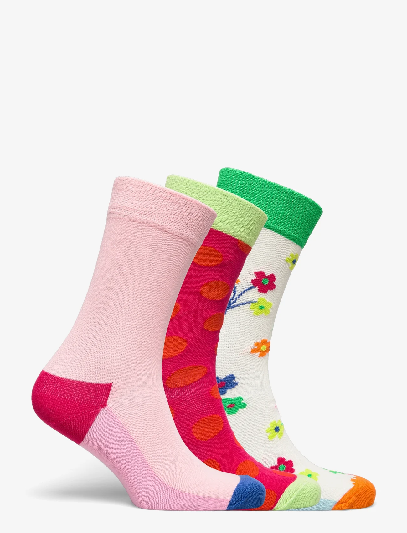 Happy Socks - 3-Pack Flower Socks Gift Set - najniższe ceny - white - 1