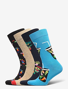 4-Pack Healthy Lifestyle Socks Gift Set, Happy Socks