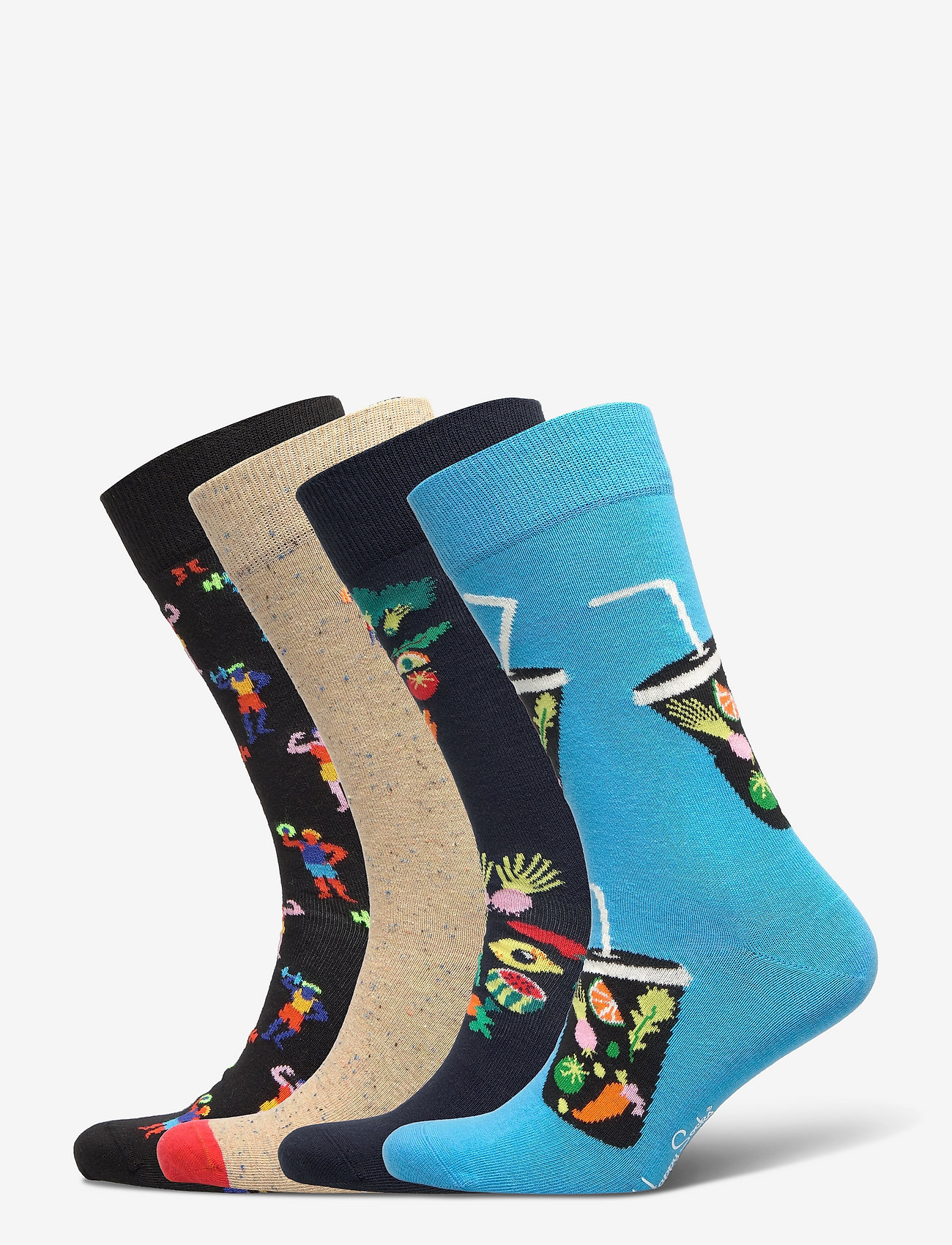 Happy Socks - 4-Pack Healthy Lifestyle Socks Gift Set - vanliga strumpor - multi - 0