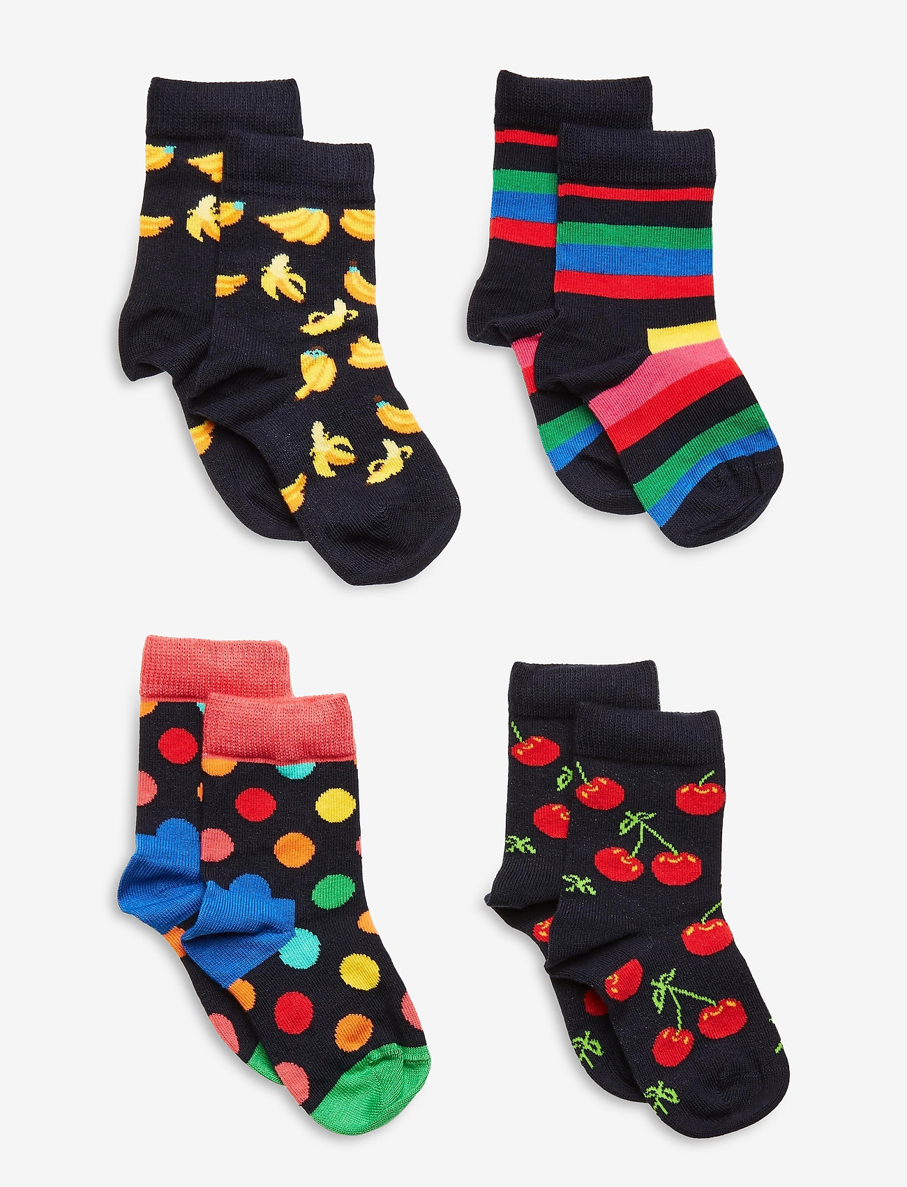 Happy Socks - 4-Pack Kids Classic Socks Gift Set - zemākās cenas - multi - 0