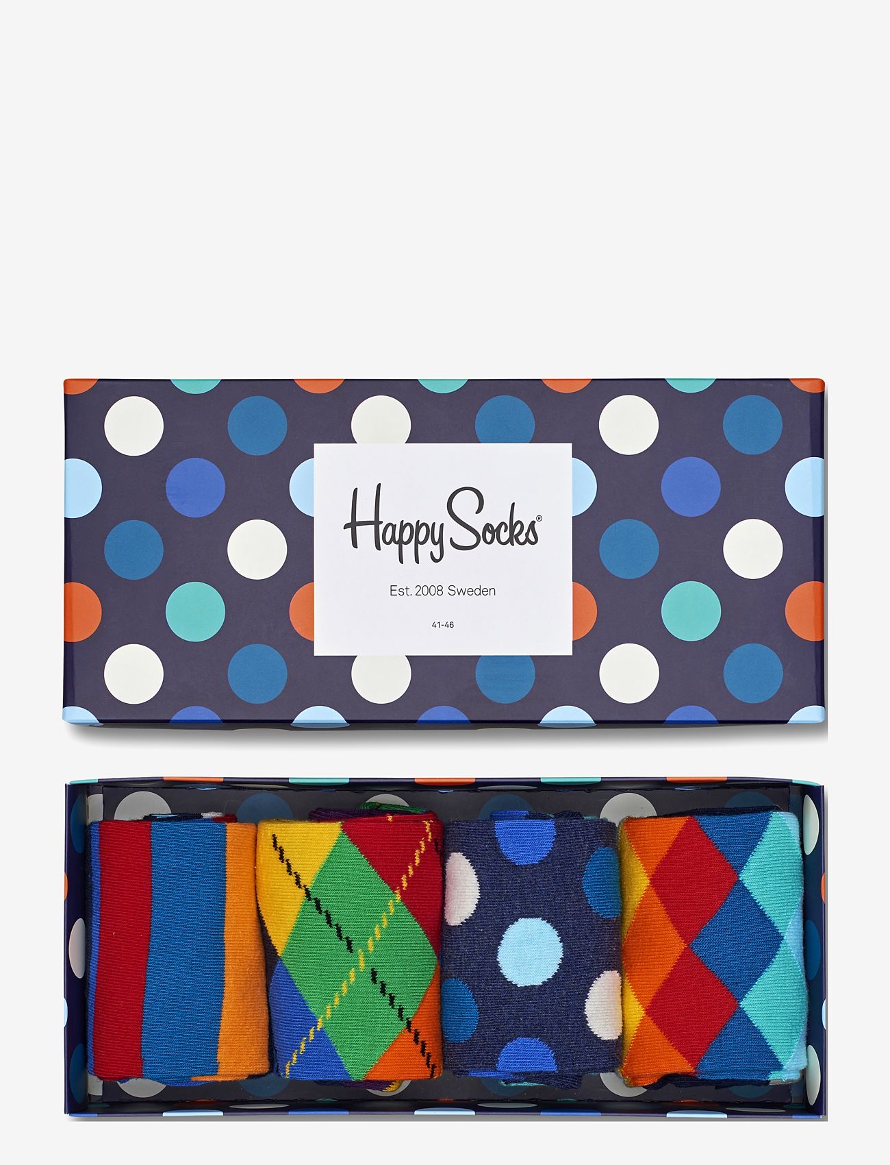 Happy Socks - 4-Pack Multi-color Socks Gift Set - multipack strømper - blue - 0