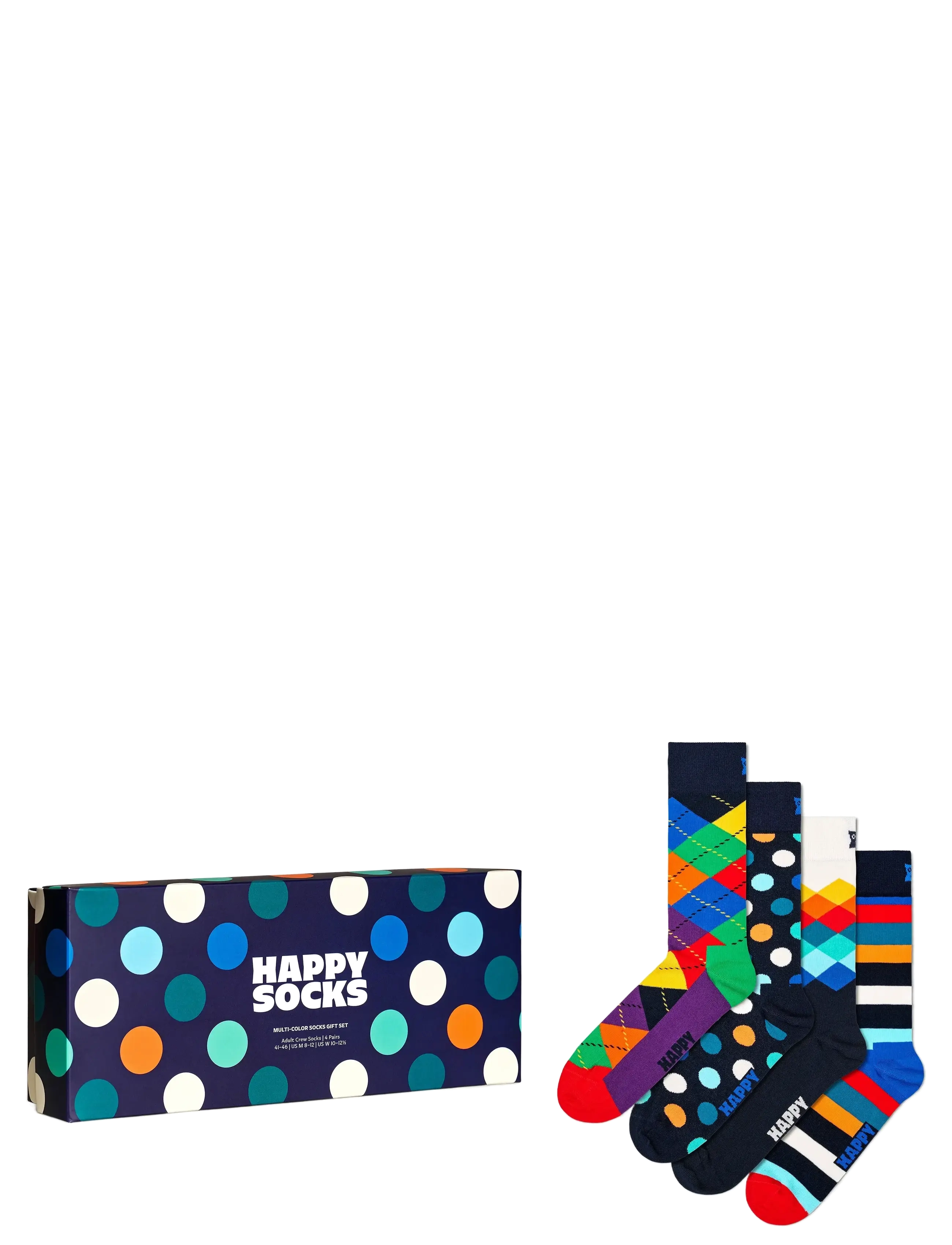 HAPPY Socken 4-Pack Multi-Color Socken Gift Set Navy - 41-46 - Damen