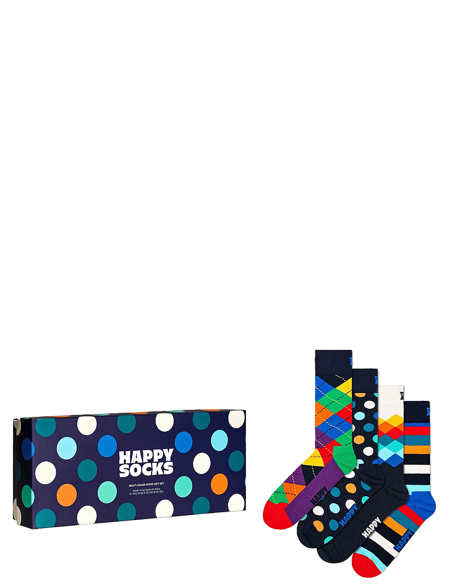 Happy Socks - 4-Pack Multi-Color Socks Gift Set - crew-socken - navy - 1