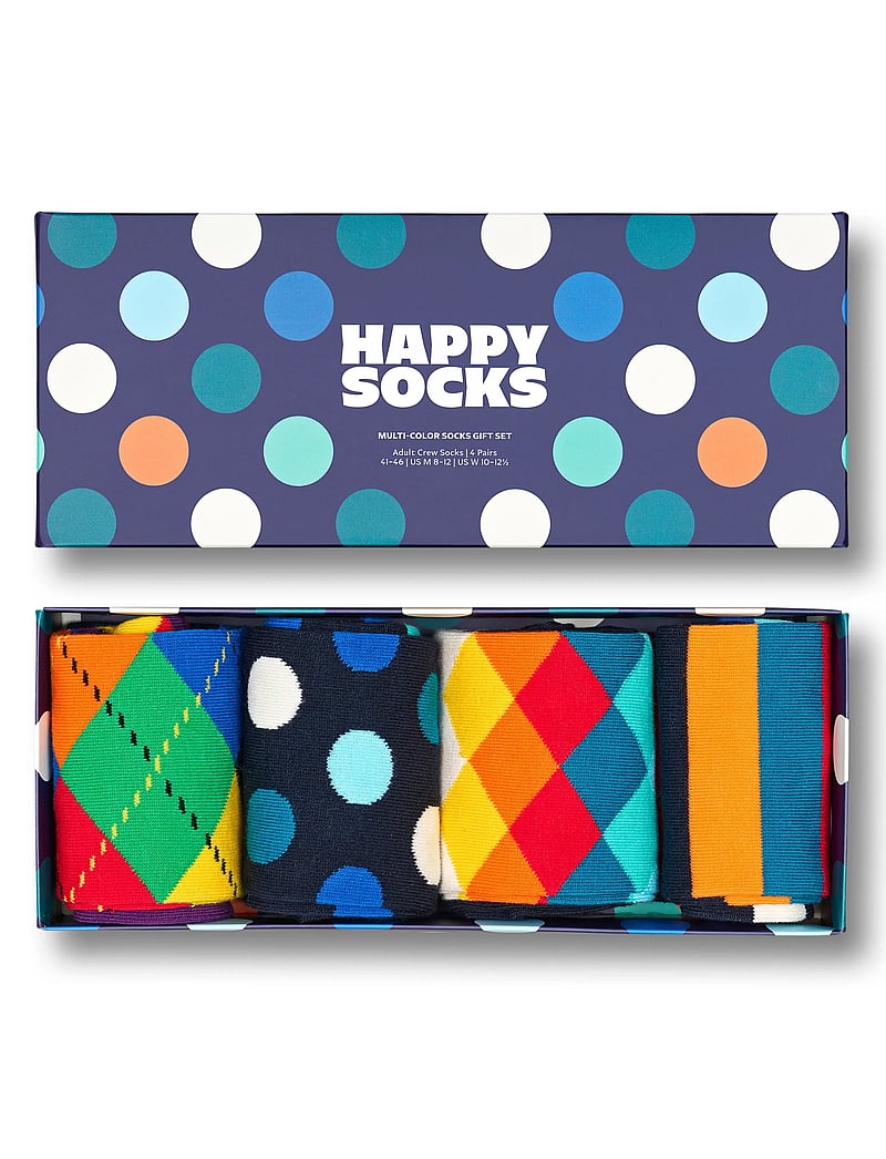 Happy Socks - 4-Pack Multi-Color Socks Gift Set - vanliga strumpor - navy - 0