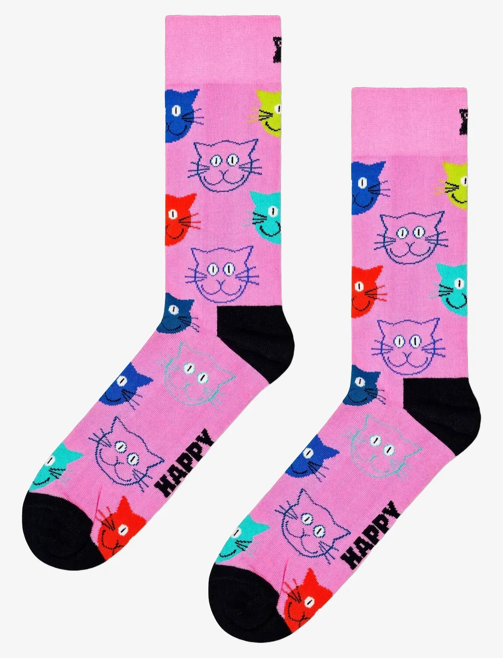 Happy Socks - 3-Pack Mixed Cat Socks Gift Set - klassikalised sokid - navy - 3