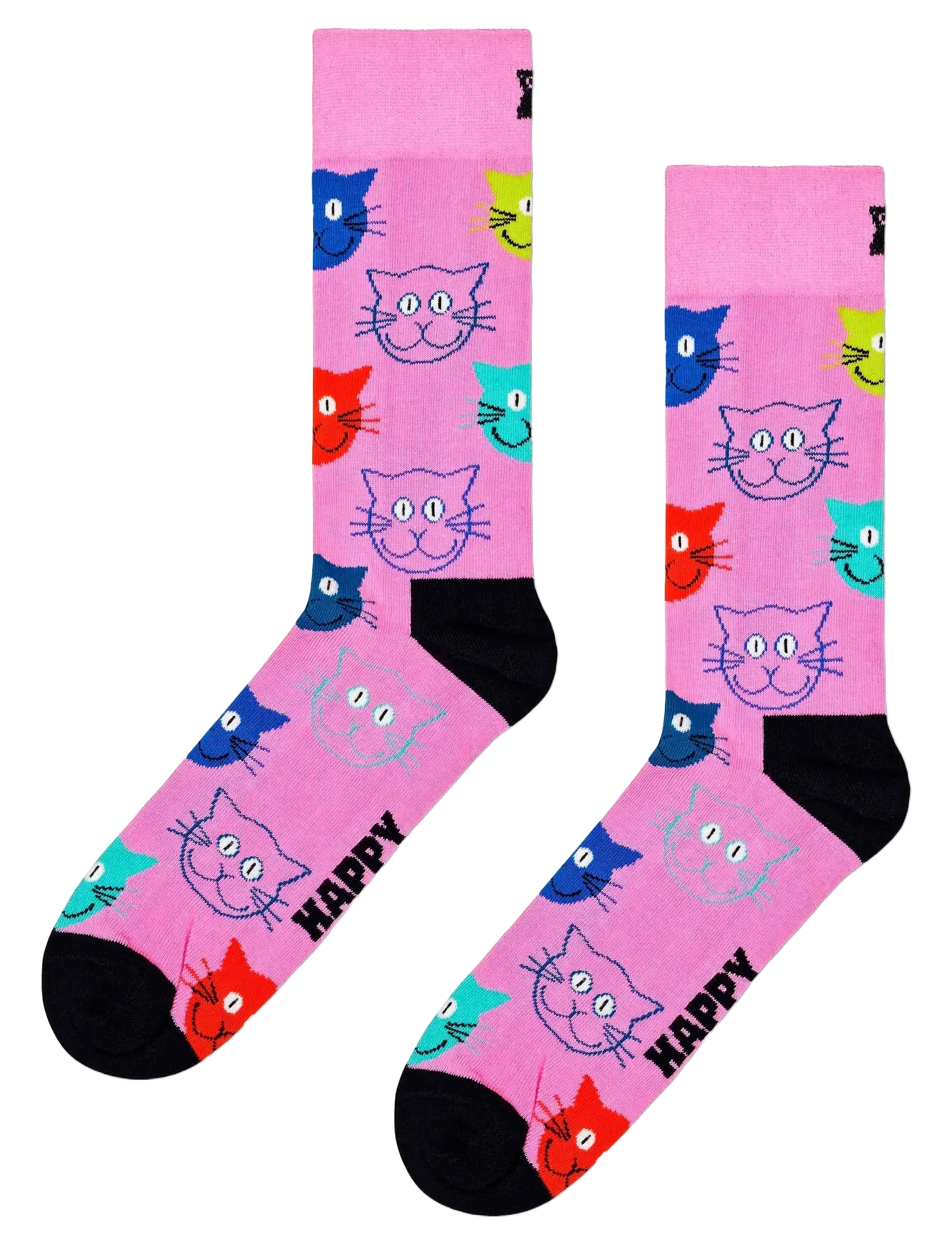 Happy Socks - 3-Pack Mixed Cat Socks Gift Set - lägsta priserna - navy - 3