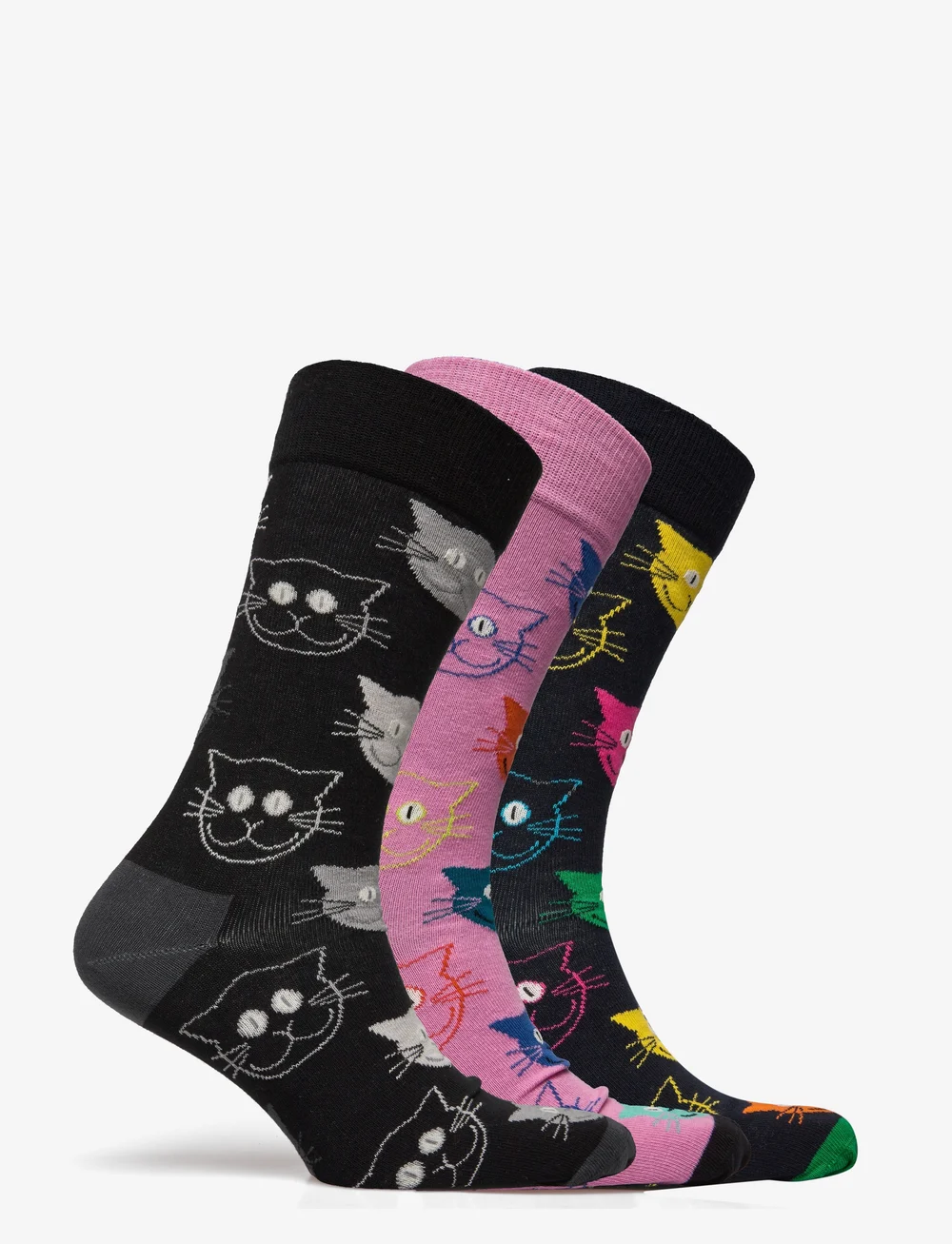 Happy Socks 3-pack Mixed Cat Socks Gift Set - Regular socks