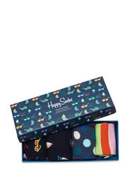 Happy Socks - 4-Pack Navy Socks Gift Set - vanliga strumpor - dark blue/navy - 1