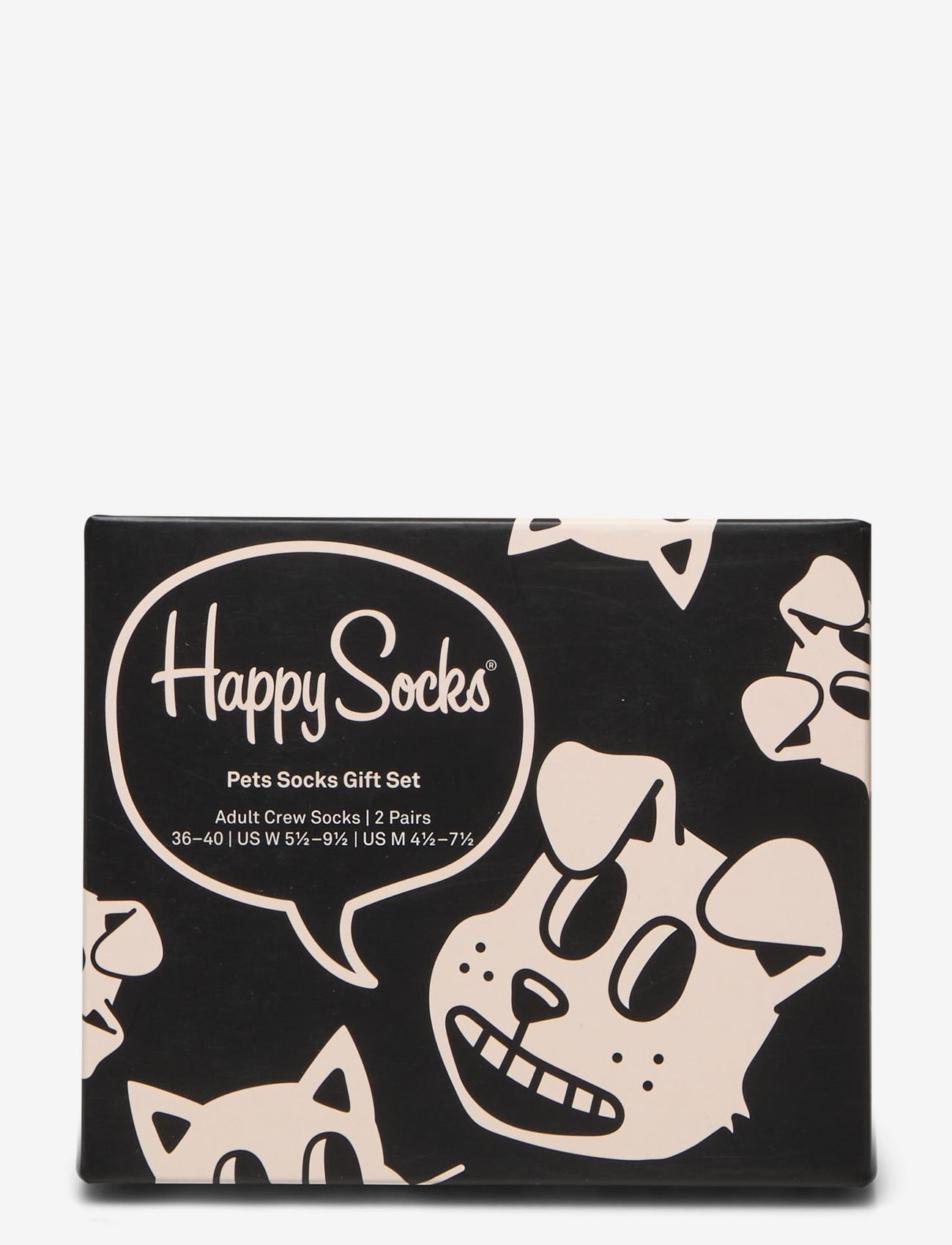 Happy Socks - 2-Pack Pets Socks Gift Set - laveste priser - black - 1