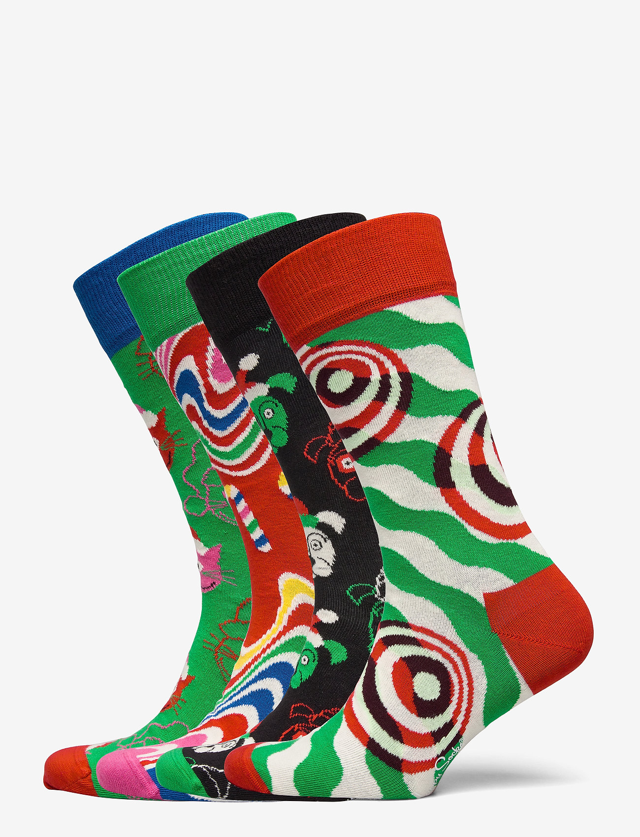 Happy Socks - 4-Pack Psychedelic Candy Cane Socks Gift Set - najniższe ceny - multi - 0