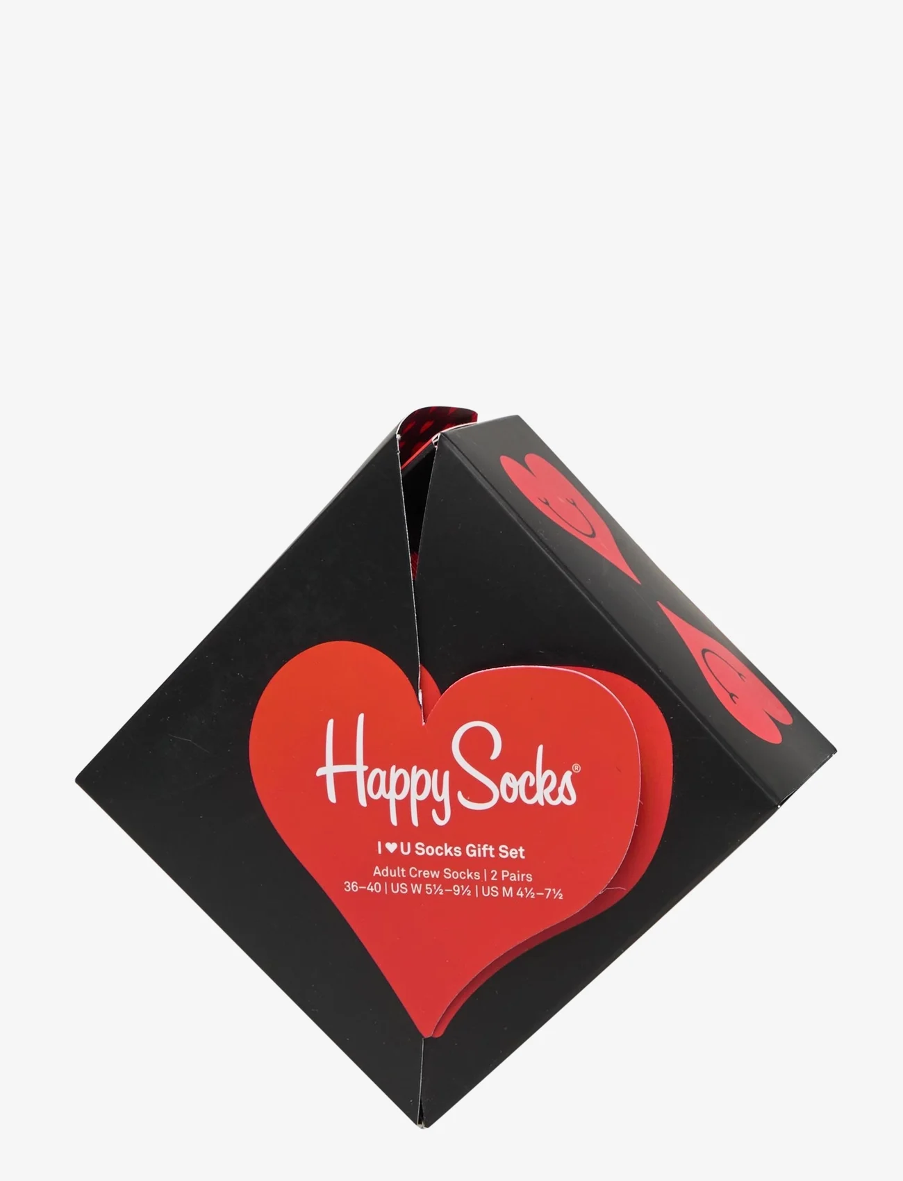 Happy Socks - 2-Pack I Heart You Socks Gift Set - mažiausios kainos - black - 1