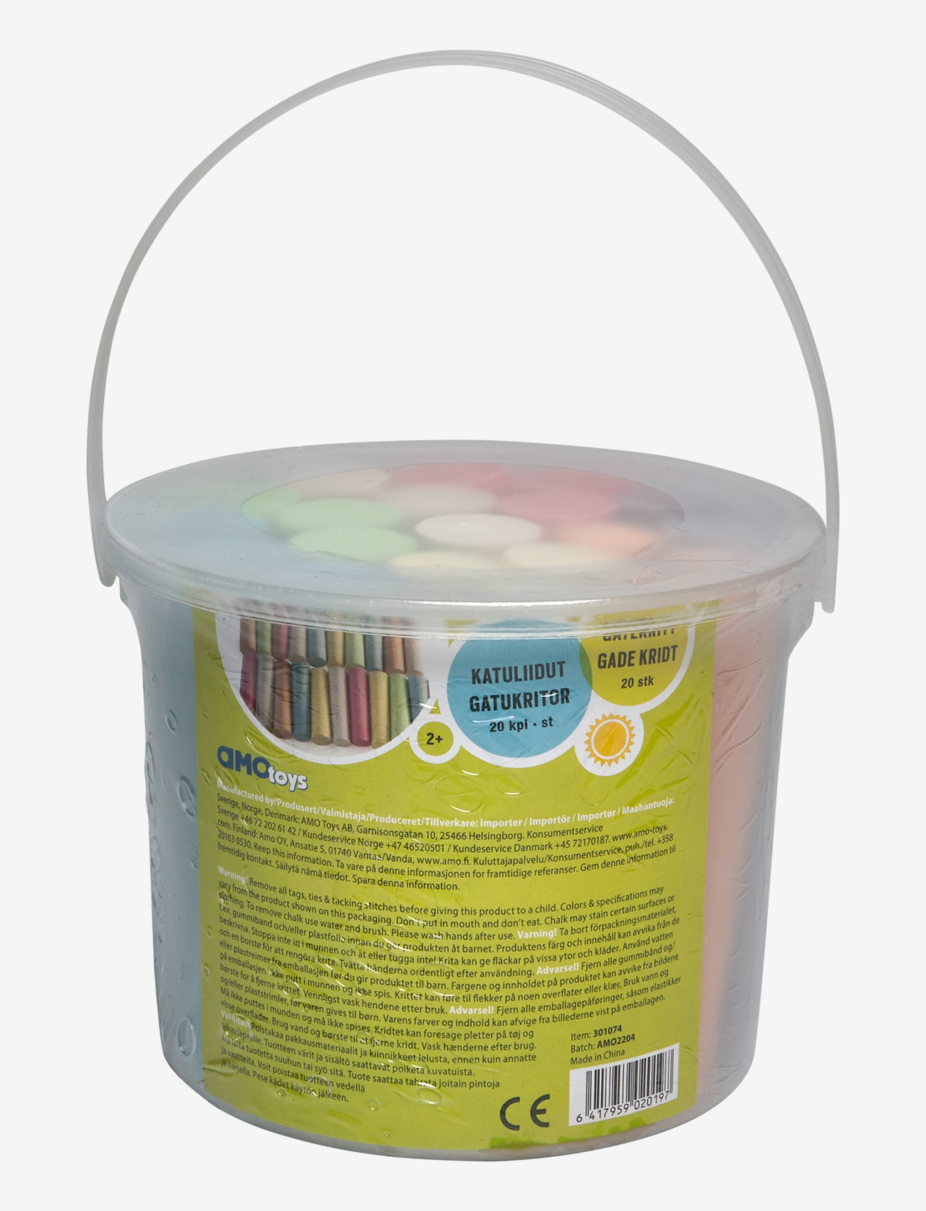 Happy Summer - HAPPY SUMMER Sidewalk Chalk Bucket 20pcs - gode sommertilbud - multi coloured - 2