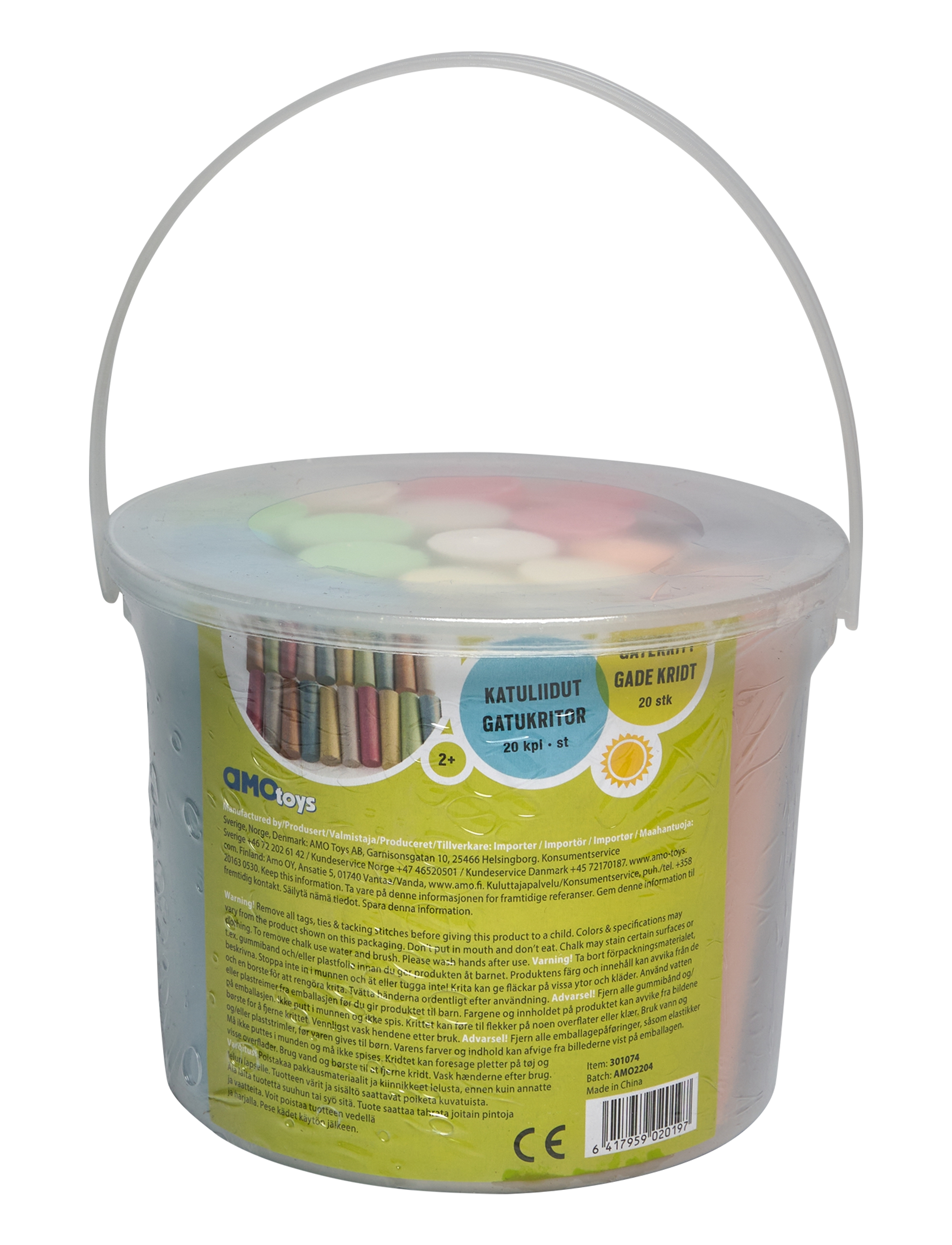 Happy Summer - HAPPY SUMMER Sidewalk Chalk Bucket 20pcs - gode sommertilbud - multi coloured - 2