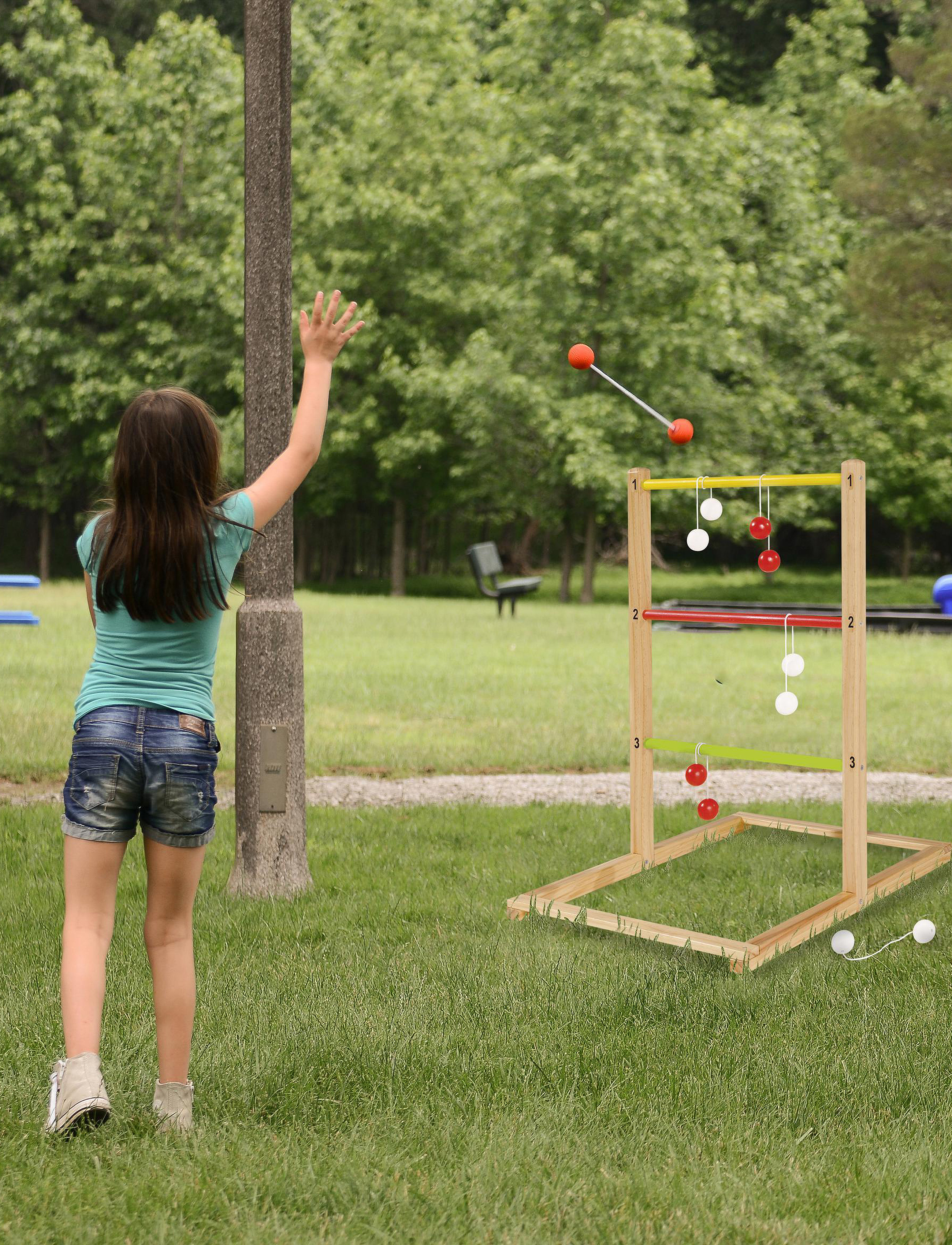 Happy Summer Happy Summer Wooden Ladder Golf, One Size, Multi/patterned, Outdoor Legetøj > Outdoor Games, Børn