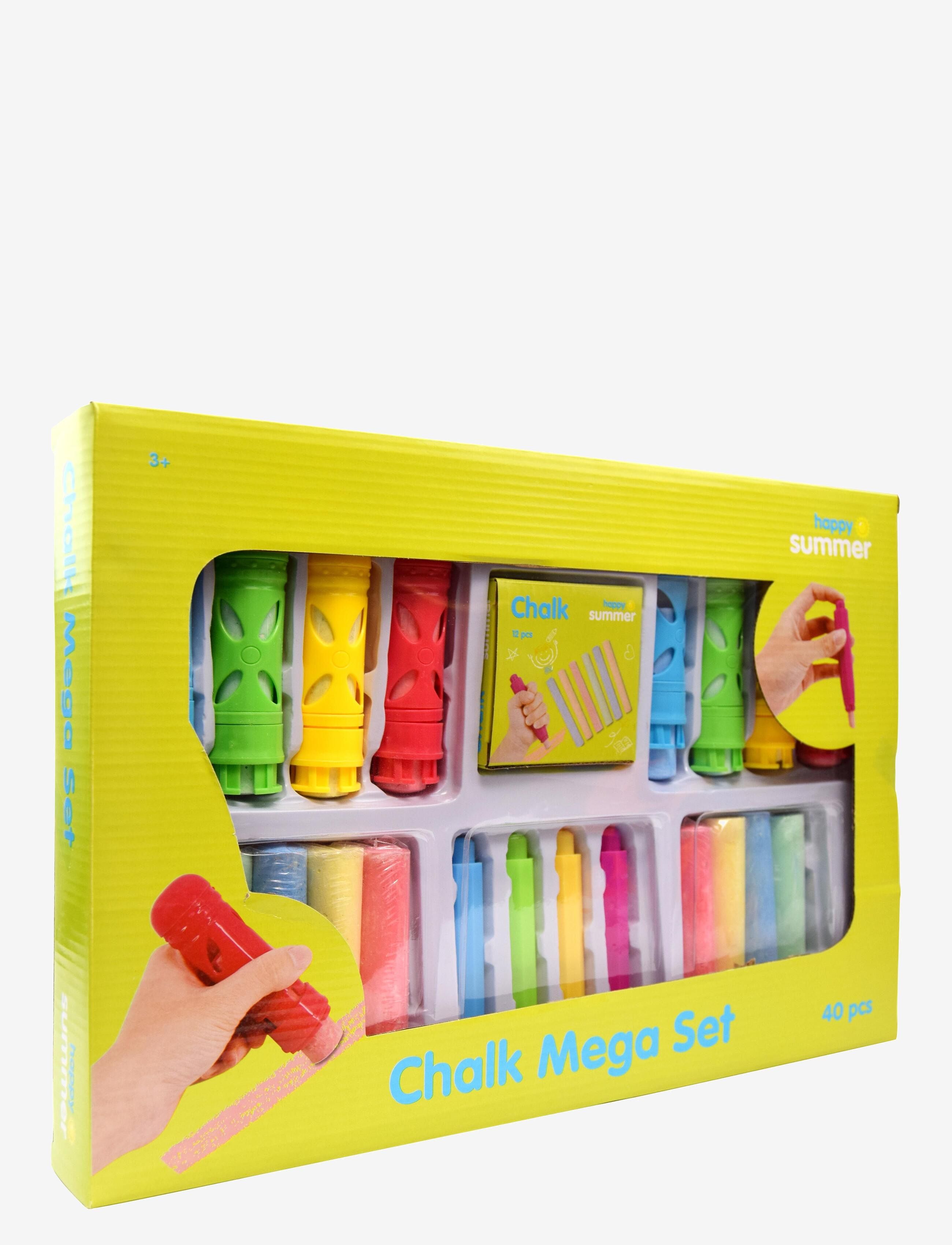 Happy Summer - HAPPY SUMMER Chalk Mega Set 40 pcs - utomhusspel & sport - multi coloured - 1