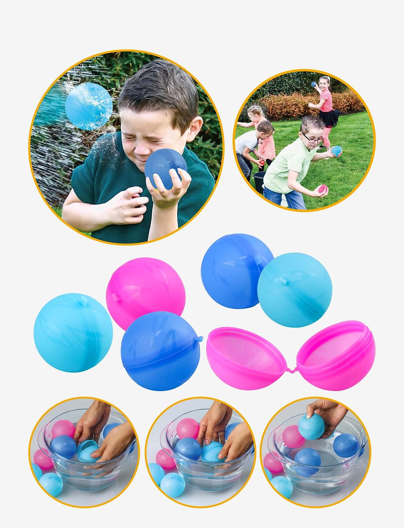 Happy Summer Water Bombs Re-Usable Ø6,5Cm 6-Pack, Børn, Outdoor Spil, Multi/mønstret, Str: ONE SIZE