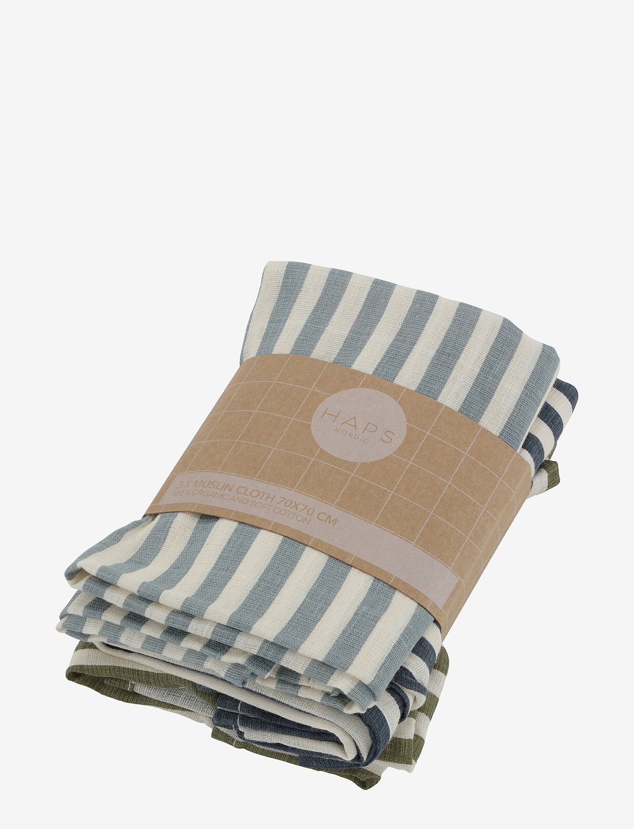 Haps Nordic - Sui Muslin Cloths - laveste priser - marine stripe cold - 1