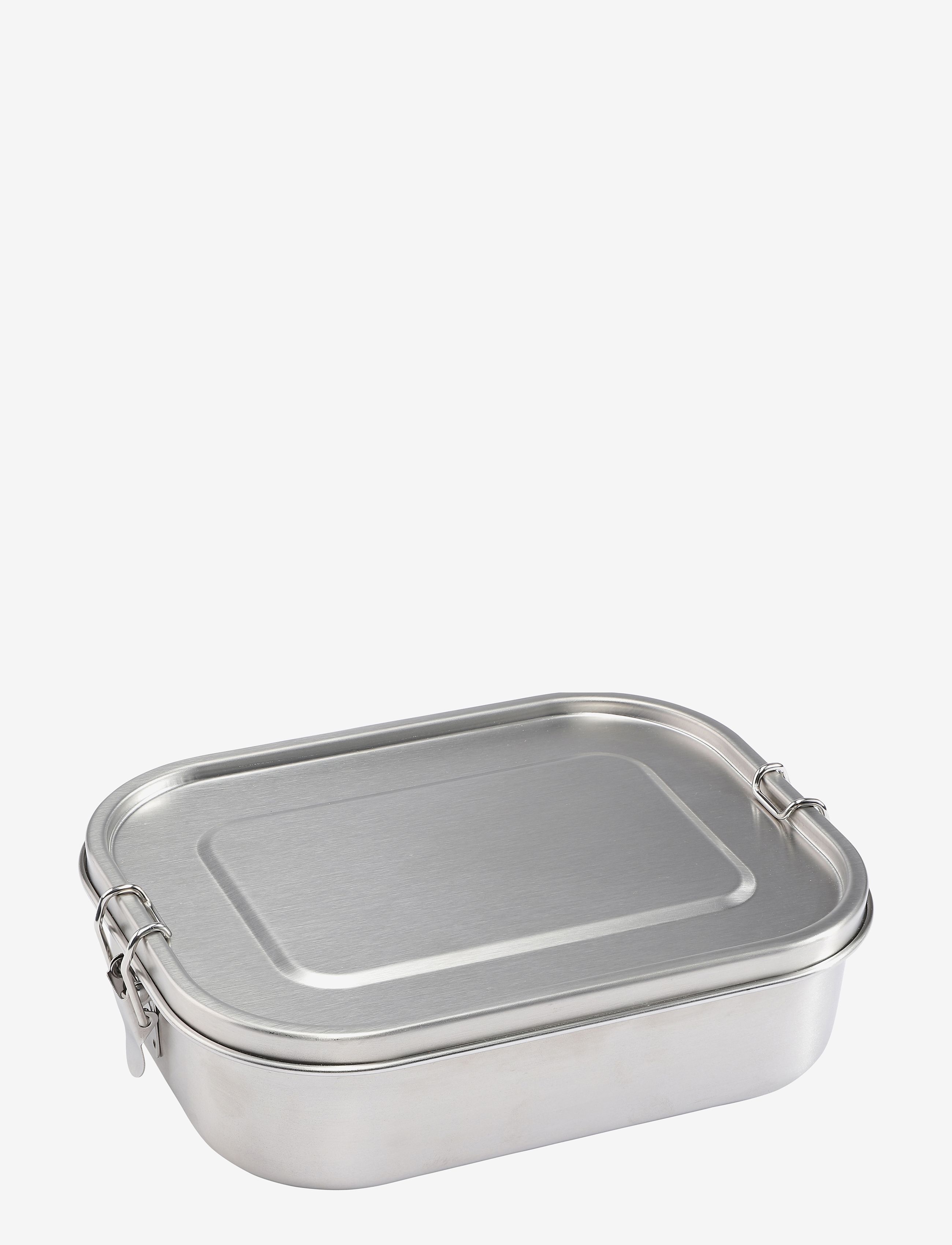 Haps Nordic Lunch Box Large W. Divider Steel, 1400 ml, Kitchen Storage, Silber - Boxes, Kinder