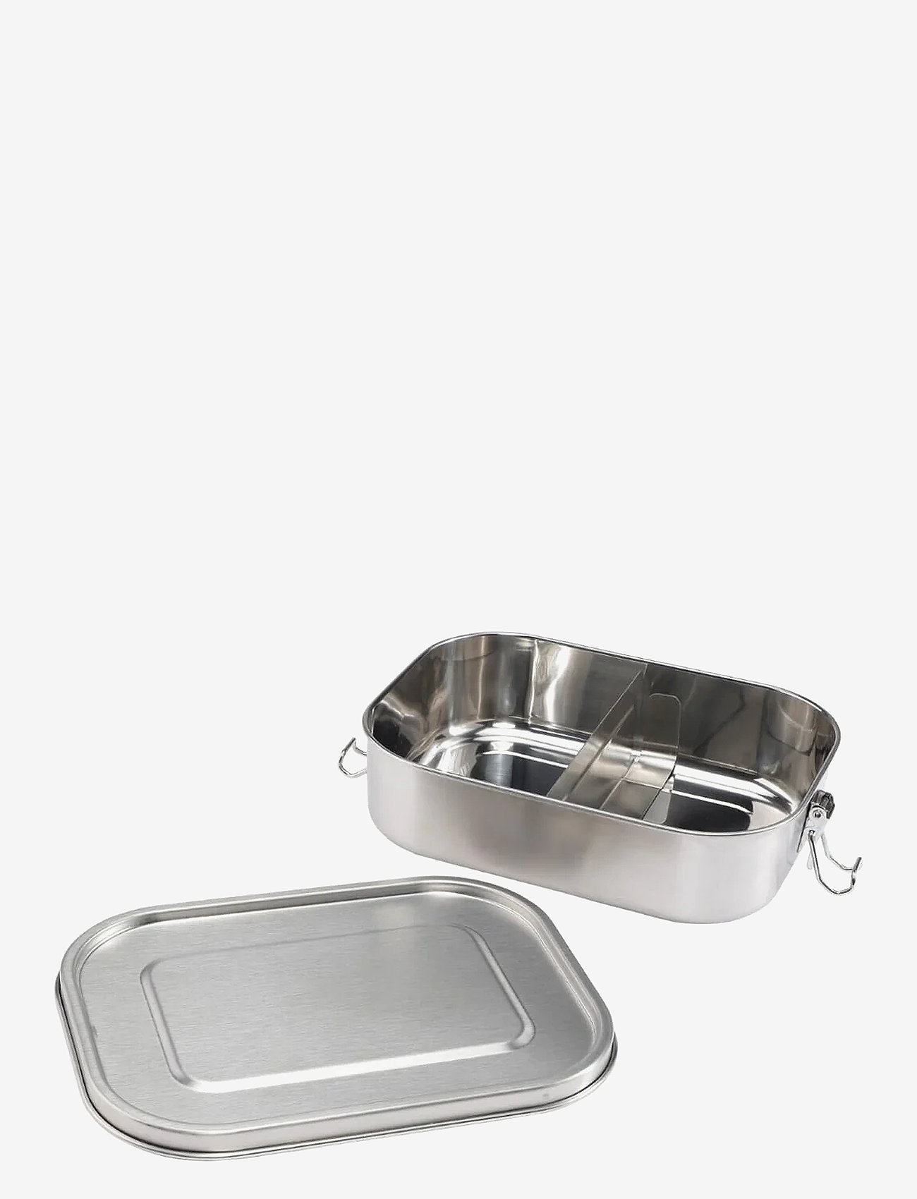 Haps Nordic - Lunch box large w. divider steel - matlådor - steel - 1
