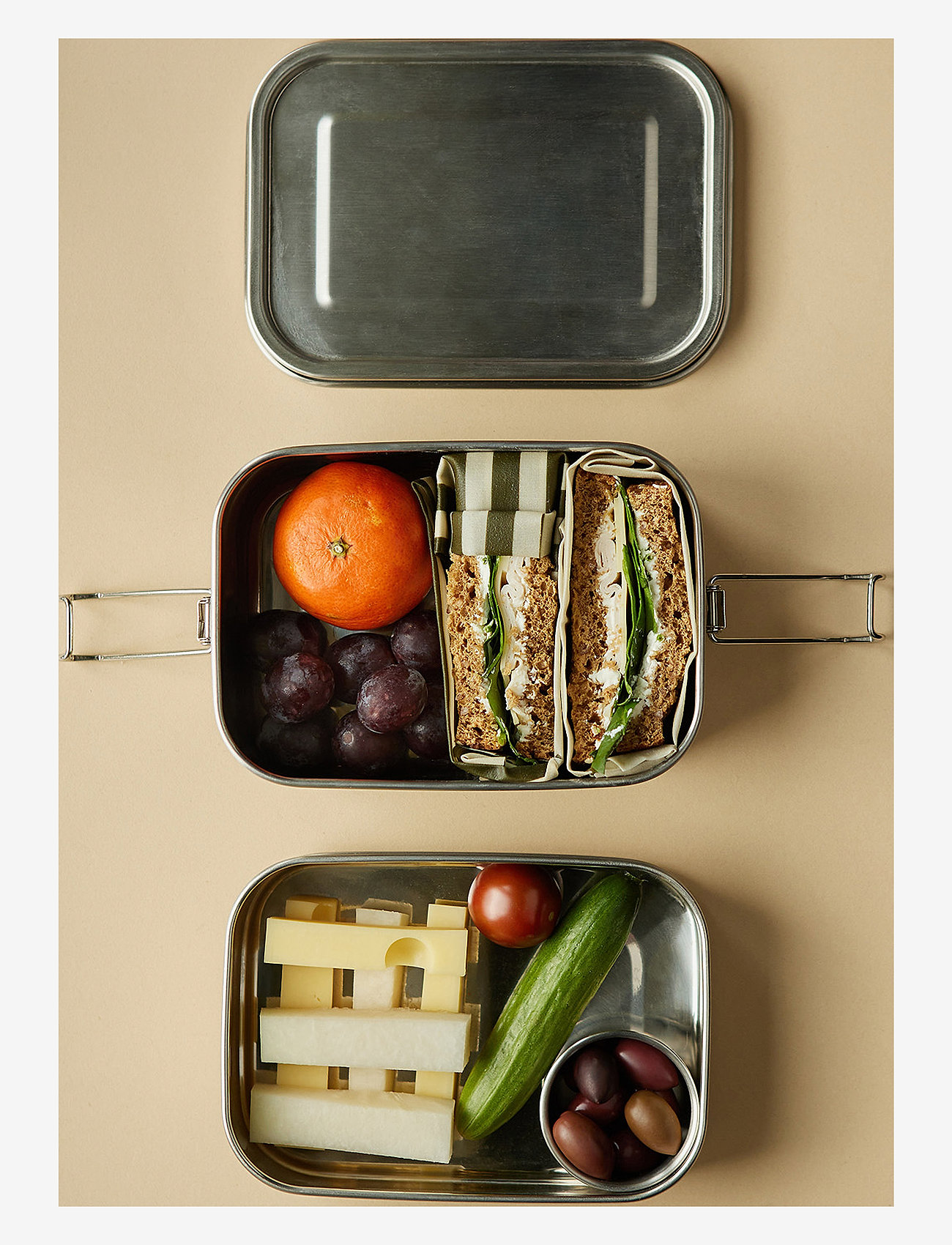 Haps Nordic - Lunch box double layer steel - steel - 1