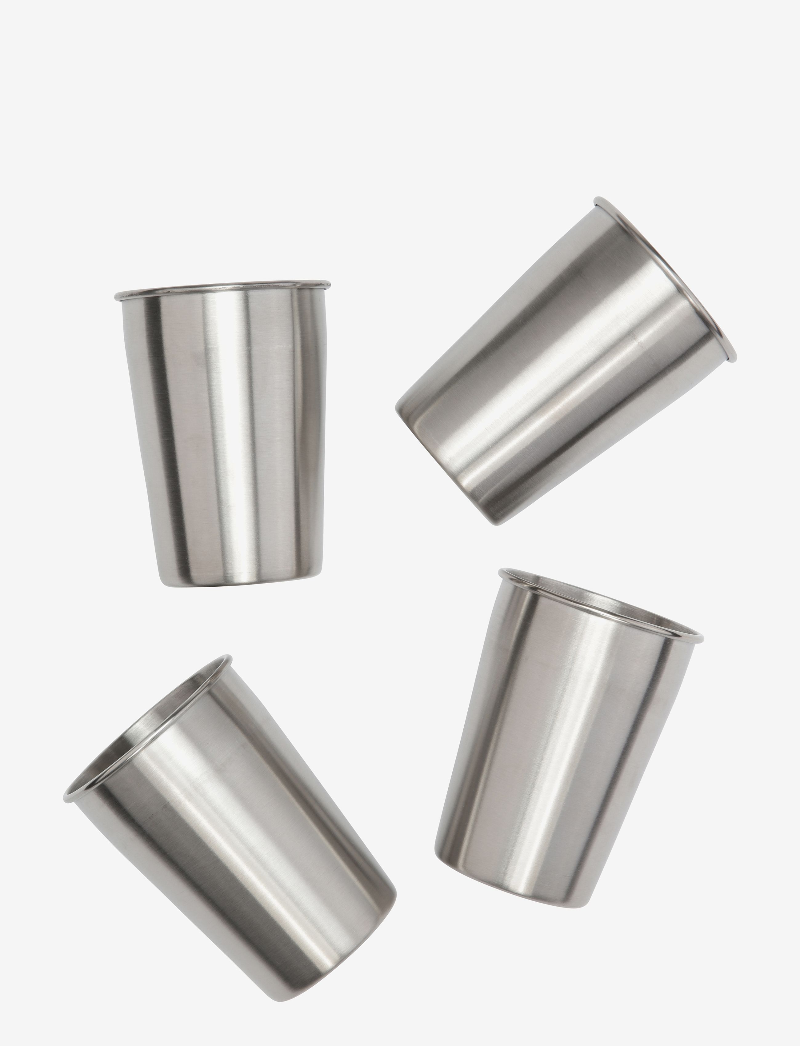 Haps Nordic 4-pack Reusable cups - Matdags - STEEL / silver