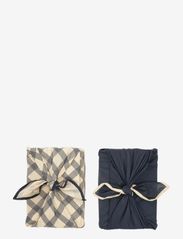 Haps Nordic - Gift wrap 2-pack - mažiausios kainos - petrolium/french grid - 0