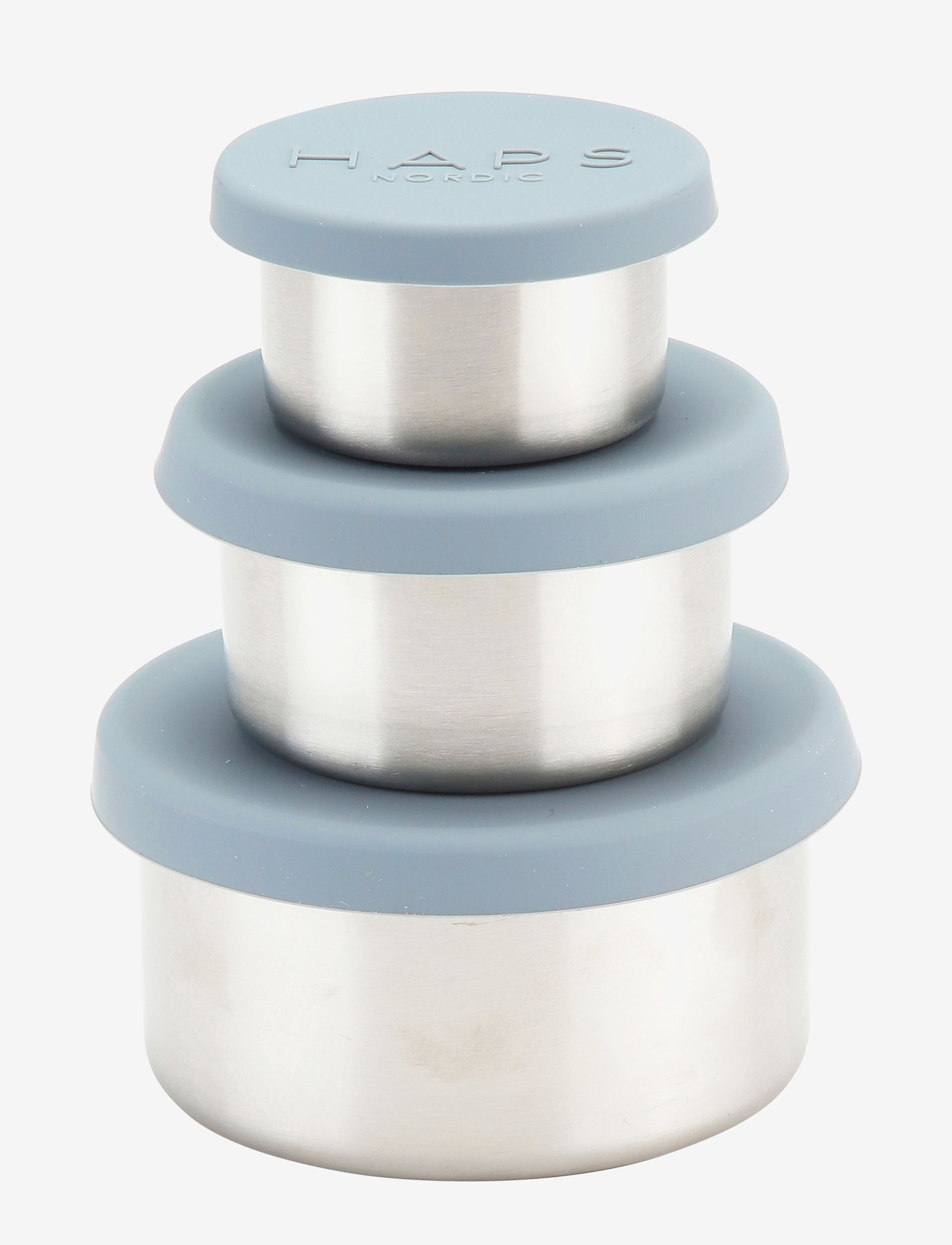Haps Nordic Steel Trio, Madkasse, Sølv, Str: 50ML 110ML 220ML