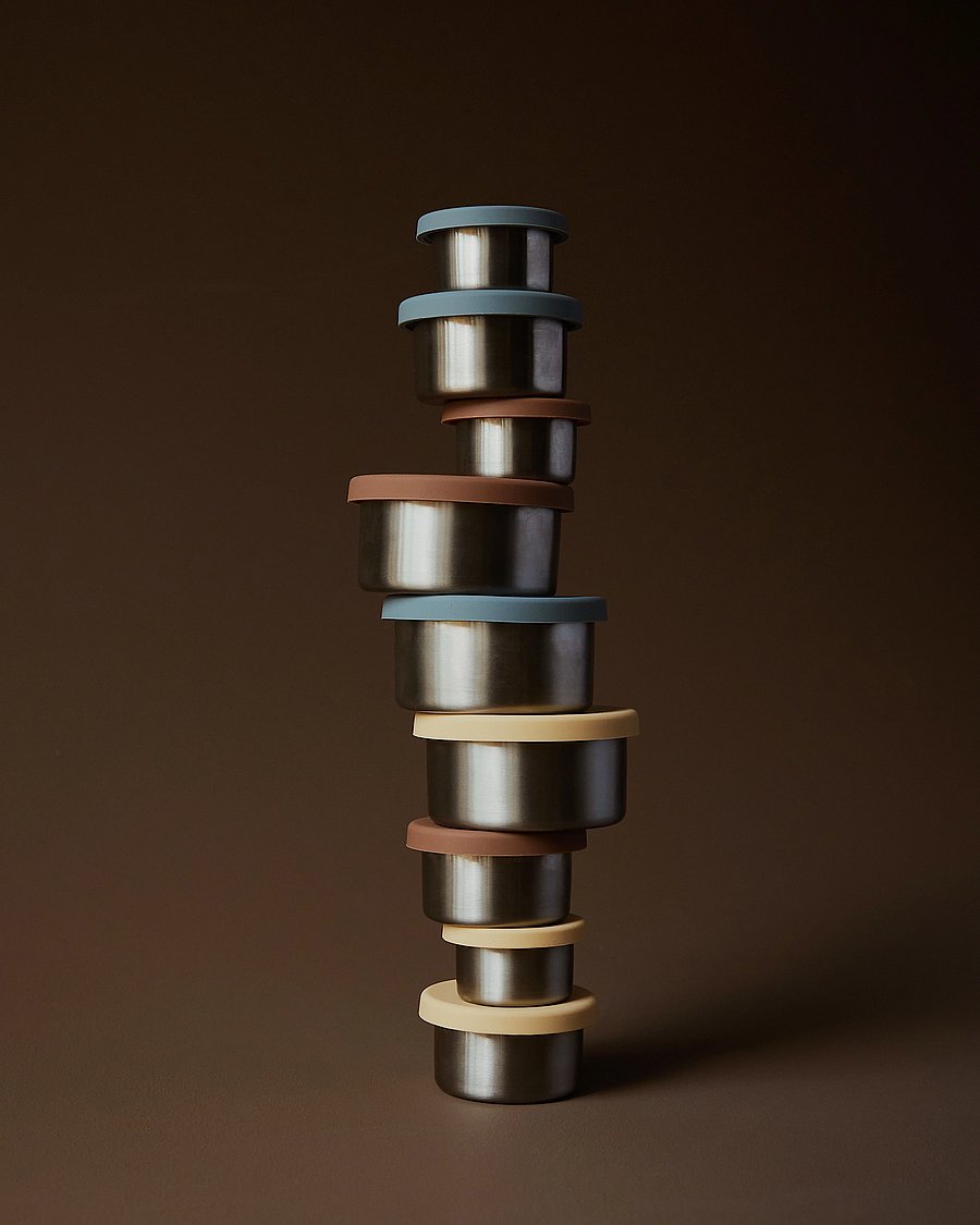 Haps Nordic - Steel trio - vorratsgläser - ocean - 0