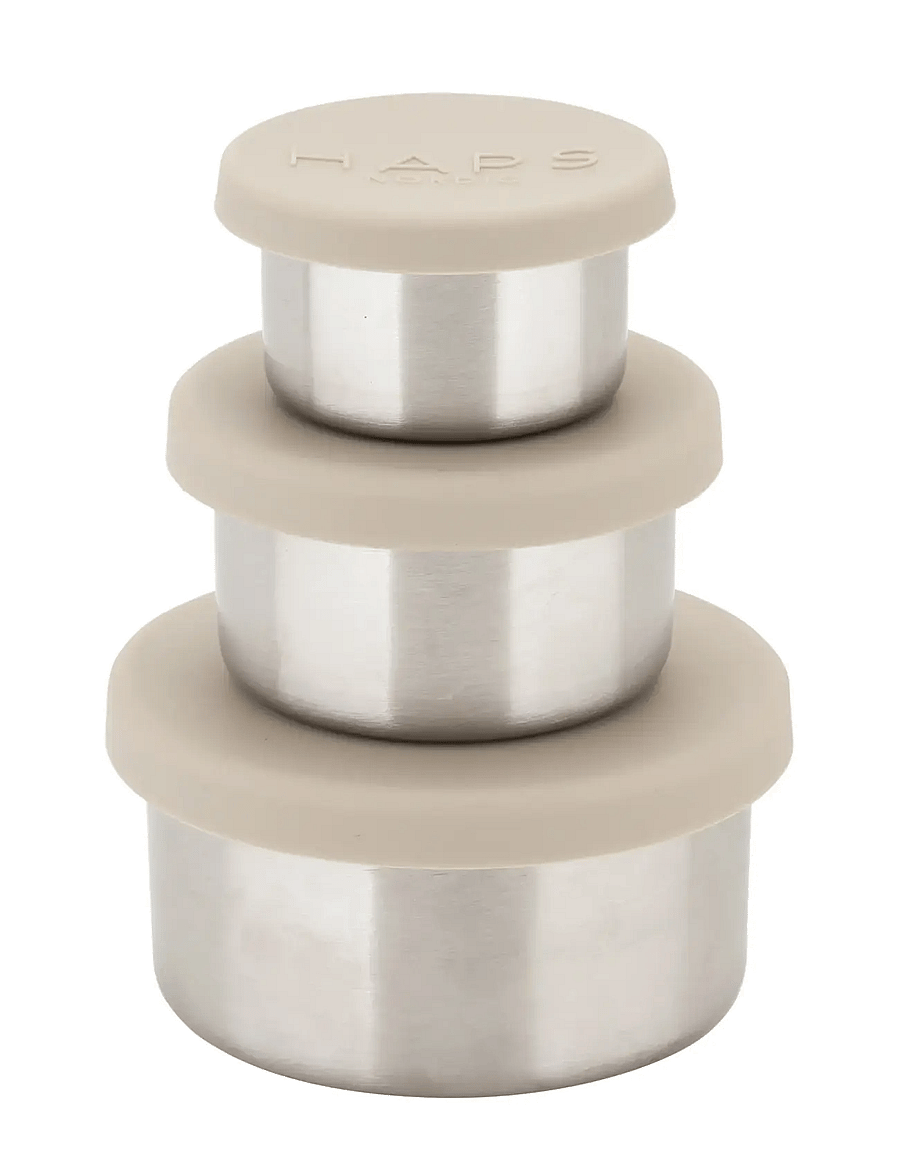 Haps Nordic - Steel trio - vorratsgläser - oyster grey - 0