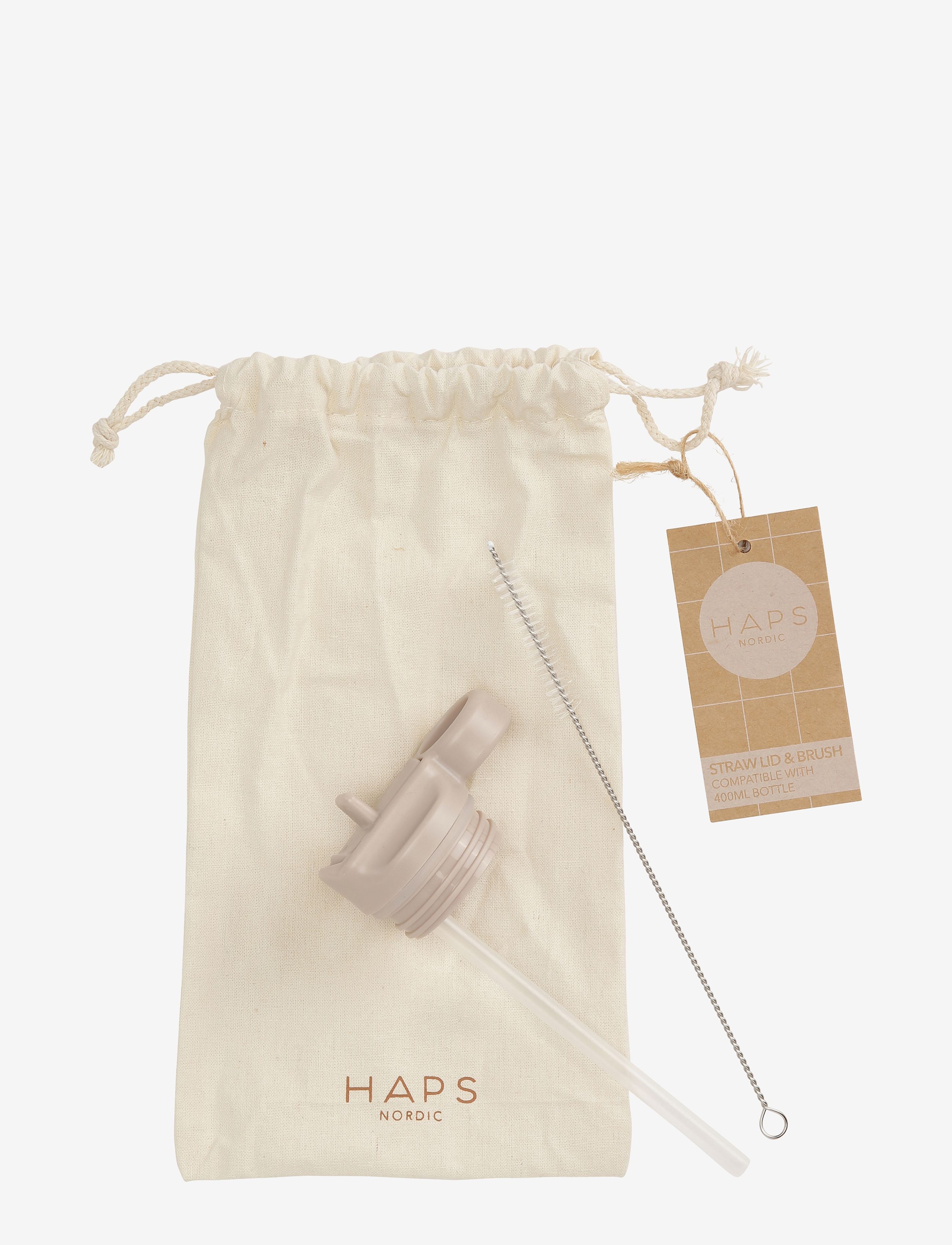 Haps Nordic Straw Lid 400 Ml., ml, Kitchen, Grau - Water Bottles, Kinder