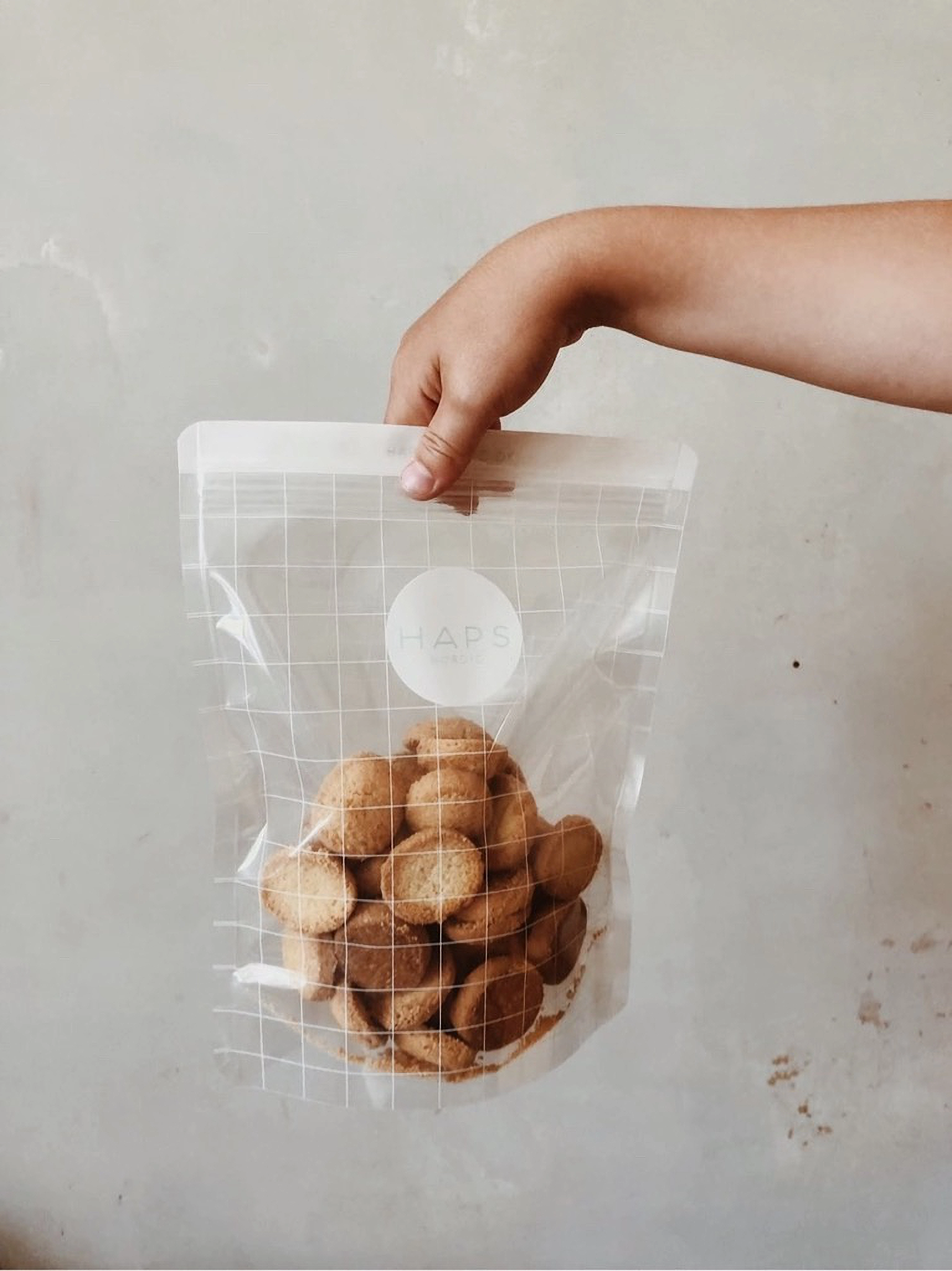Haps Nordic - Mixed pack Reusable Snackbags - transparent check - 1