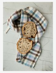 Haps Nordic - Linen Kitchen towel - laveste priser - unique check, ocean - 2