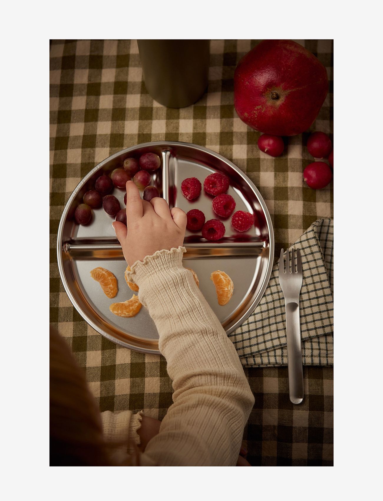 Haps Nordic - KIDS PLATE 3 SECTIONS - steel - 1