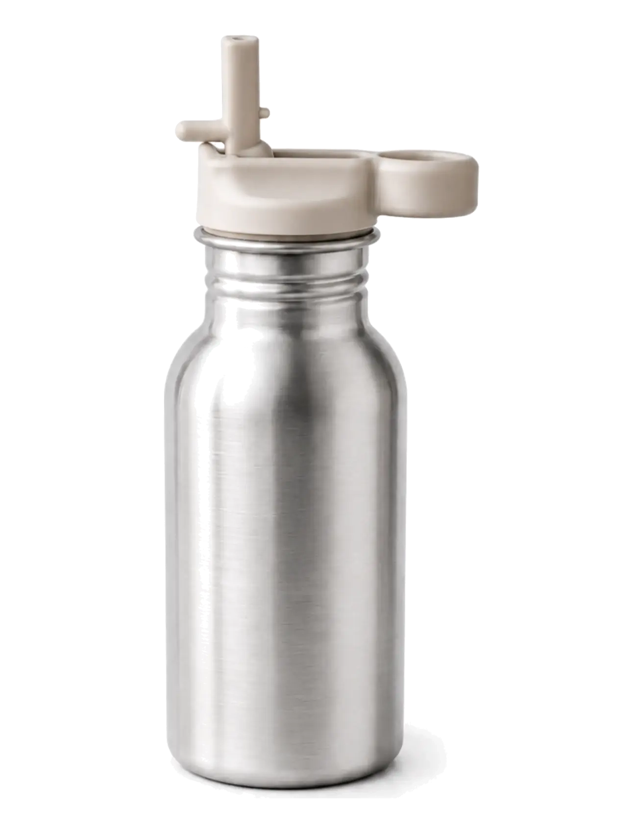 Haps Nordic STRAWLID BOTTLE 400 ml - Vattenflaskor - STEEL / silver