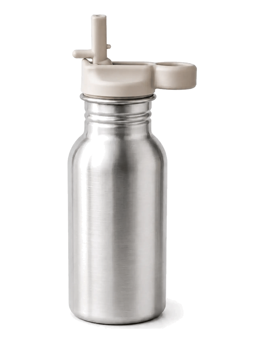 Haps Nordic - STRAWLID BOTTLE 400 ml - vattenflaskor - steel - 0