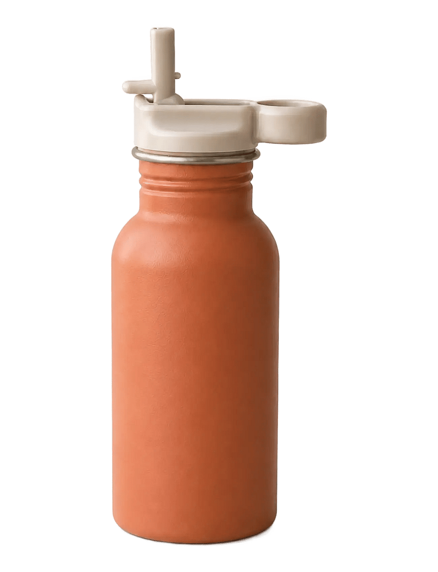 Haps Nordic - STRAWLID BOTTLE 400 ml - wasserflaschen - terracotta - 0