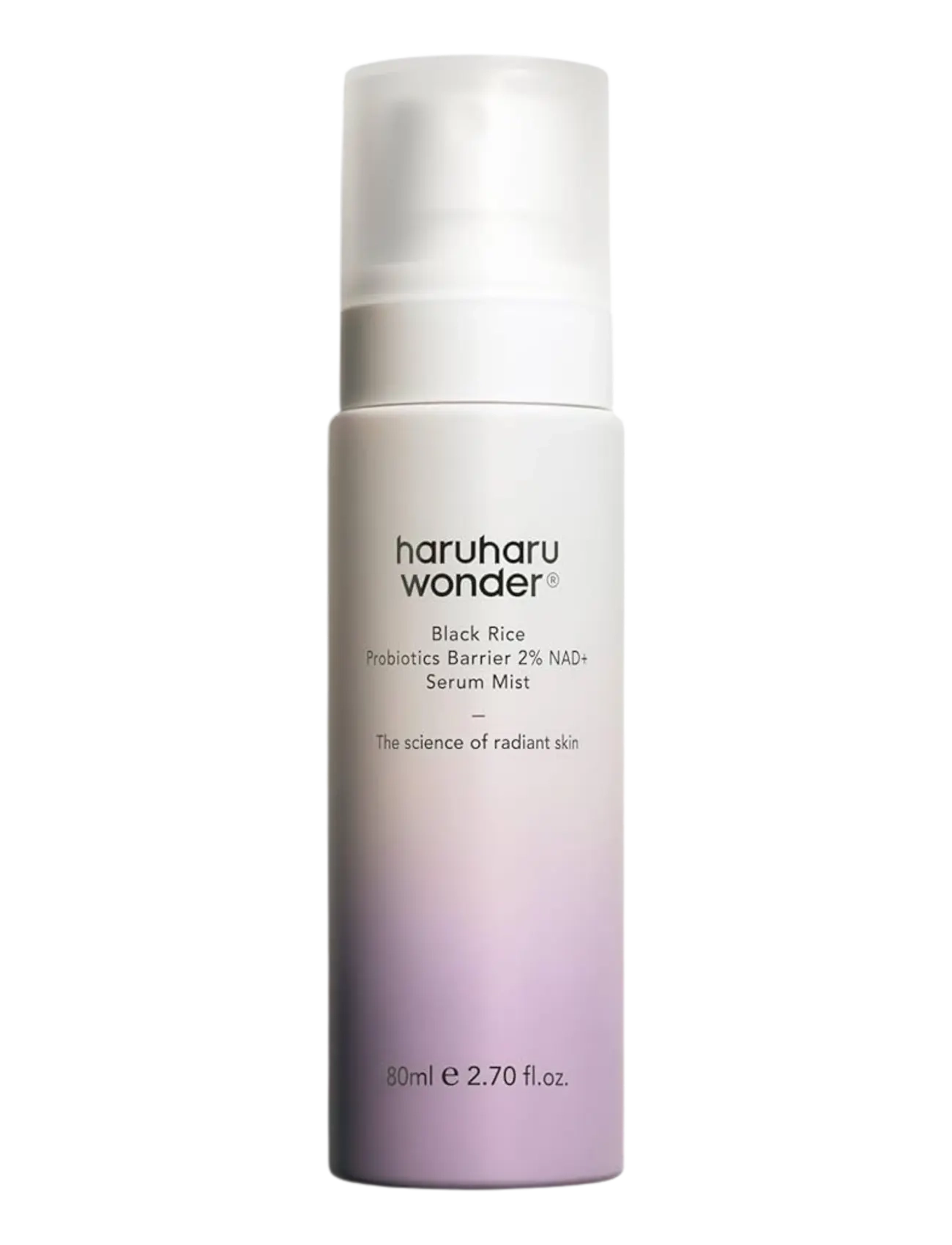 Haruharu Wonder Black Rice Probiotics Barrier 2% Nad+ Serum Mist, Ansigt Mist, Nude, Str: 80 ML
