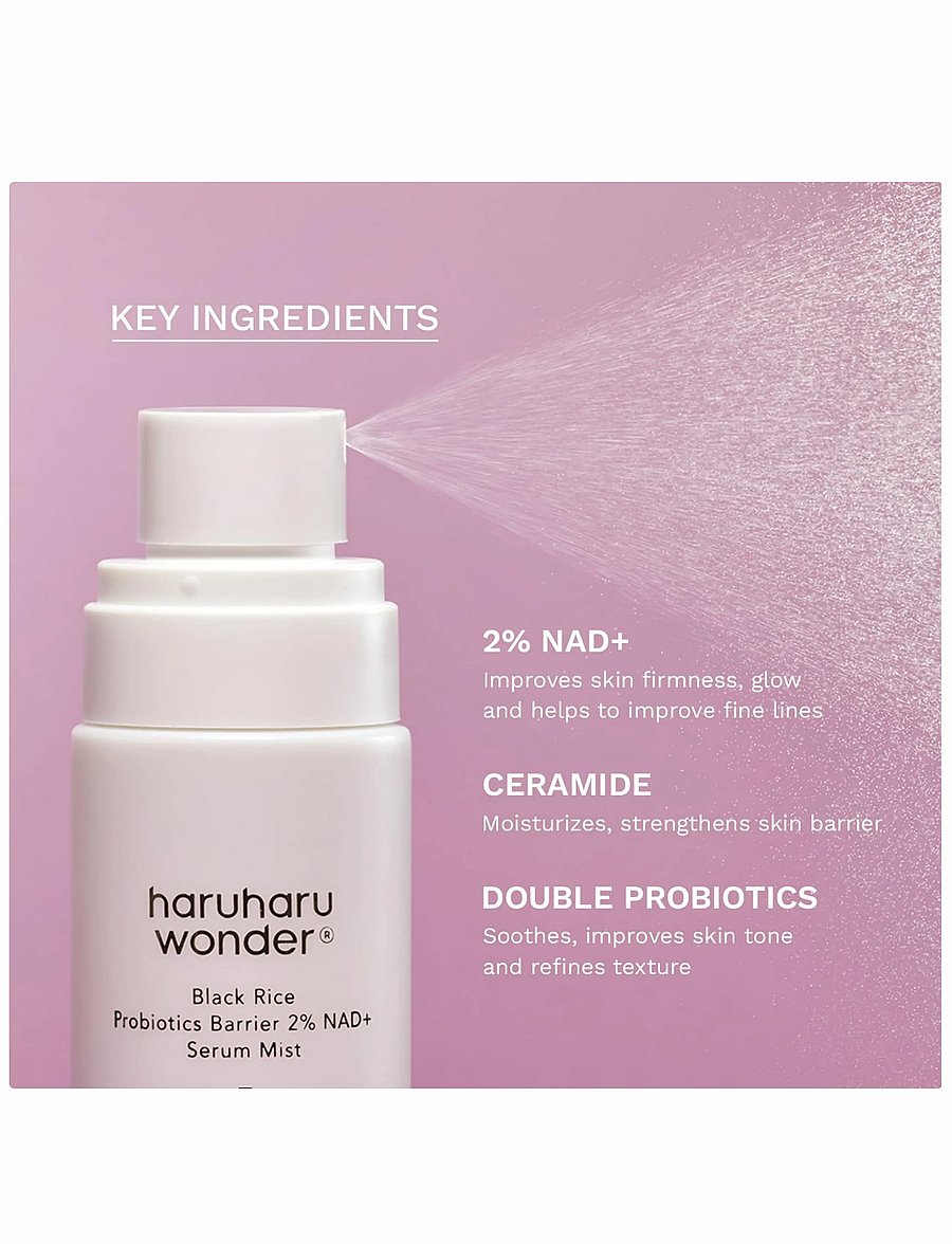 Haruharu Wonder - Black Rice Probiotics Barrier 2% NAD+ Serum Mist - ansigtsmist - clear - 2