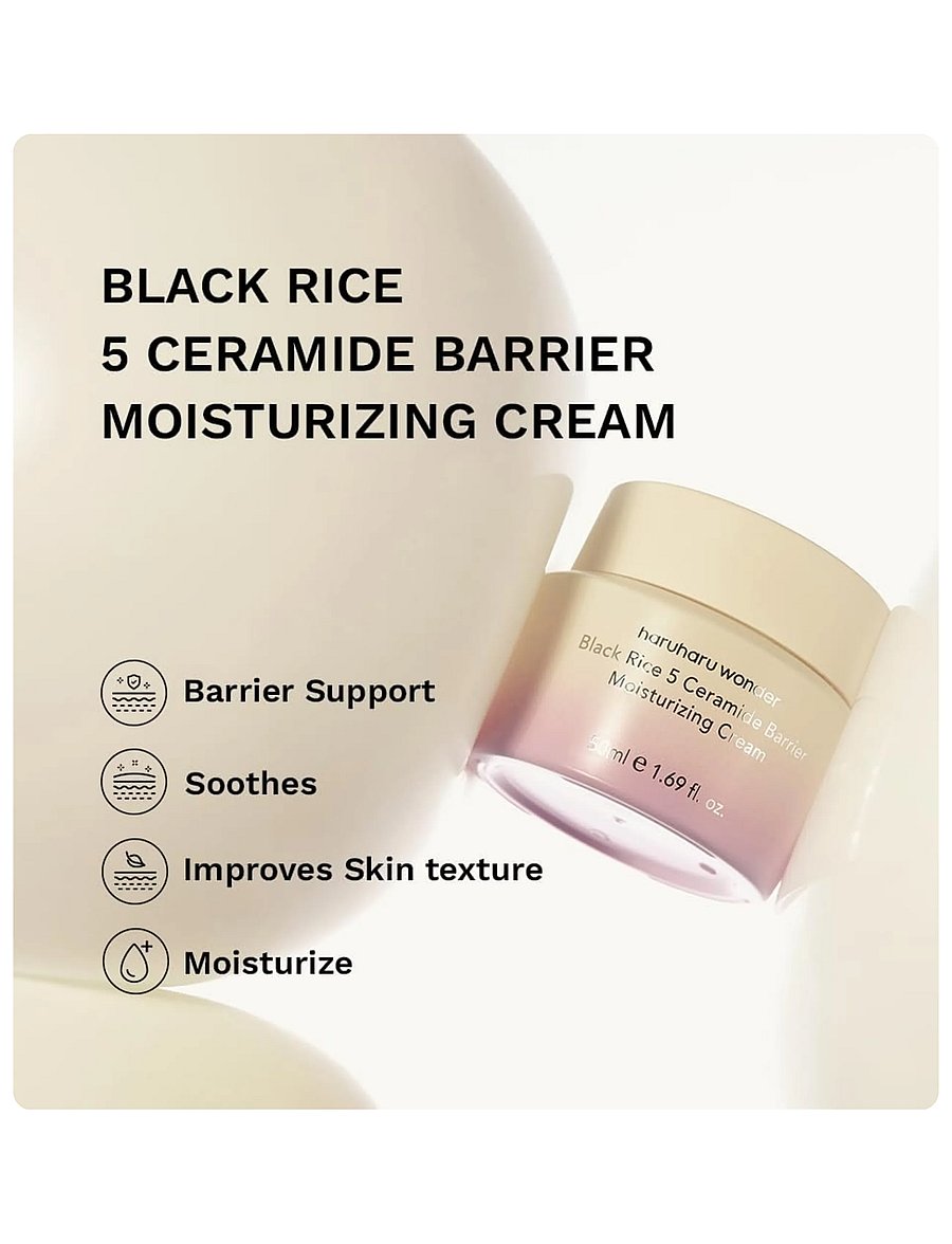 Haruharu Wonder - Black Rice 5 Ceramide Barrier Moisturizing Cream - dagcremer - clear - 0