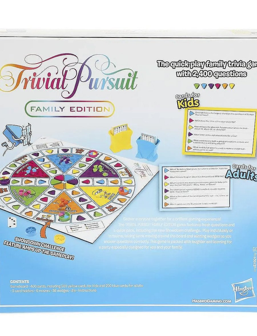 Hasbro Gaming - Trivial Pursuit Family Edition Board game Trivia - aktive spil - multi coloured - 0