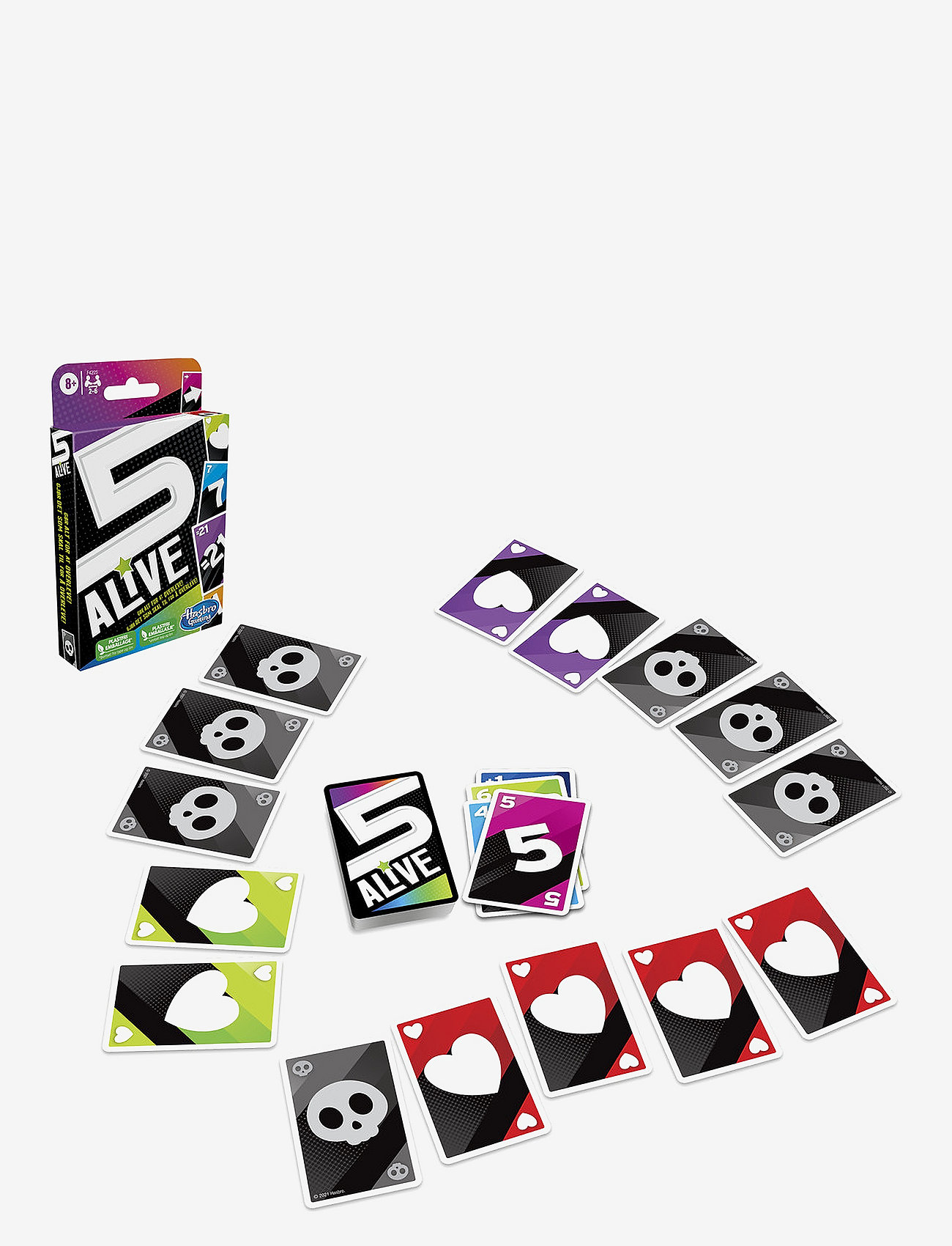 Hasbro Gaming - 5 Alive Card Game, Kids Game, Fun Family Game for Ages 8 and Up, Card Game for 2 to 6 Players - kortspill - multi coloured - 1