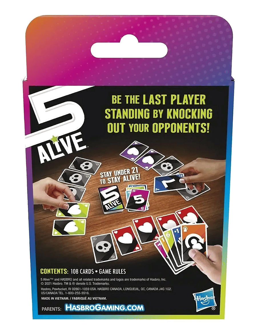 Hasbro Gaming - 5 Alive-kortspel - card games - multi coloured - 2