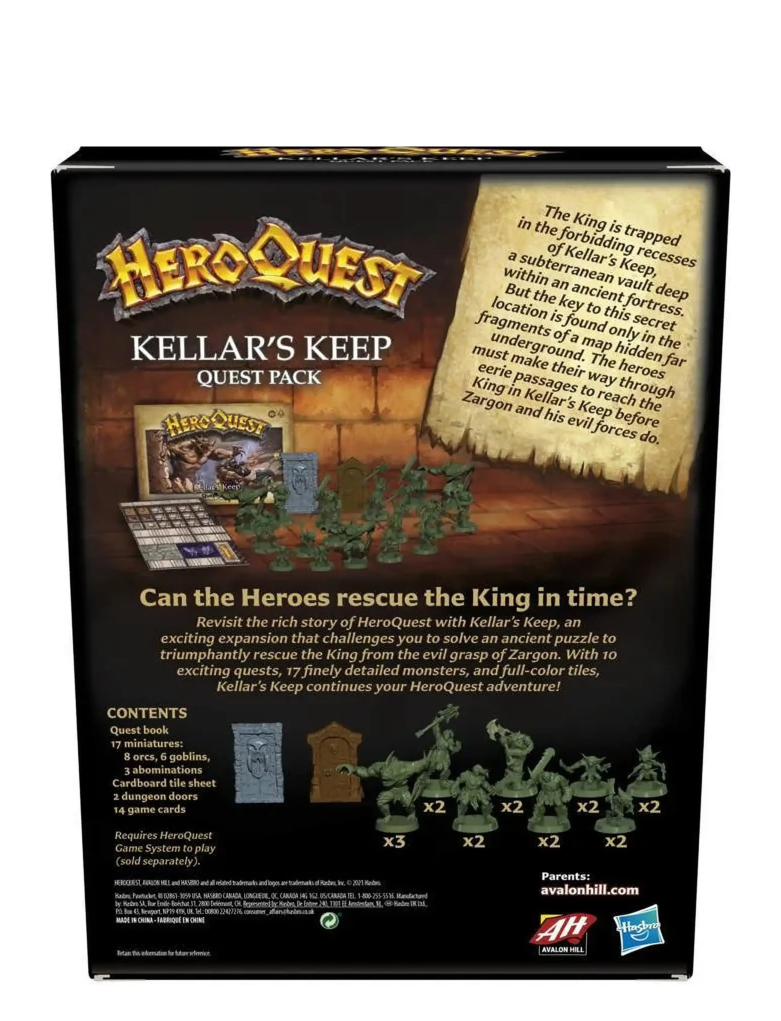Hasbro Gaming - Avalon Hill HeroQuest Kellar's Keep Expansion - brädspel - multicolor - 1