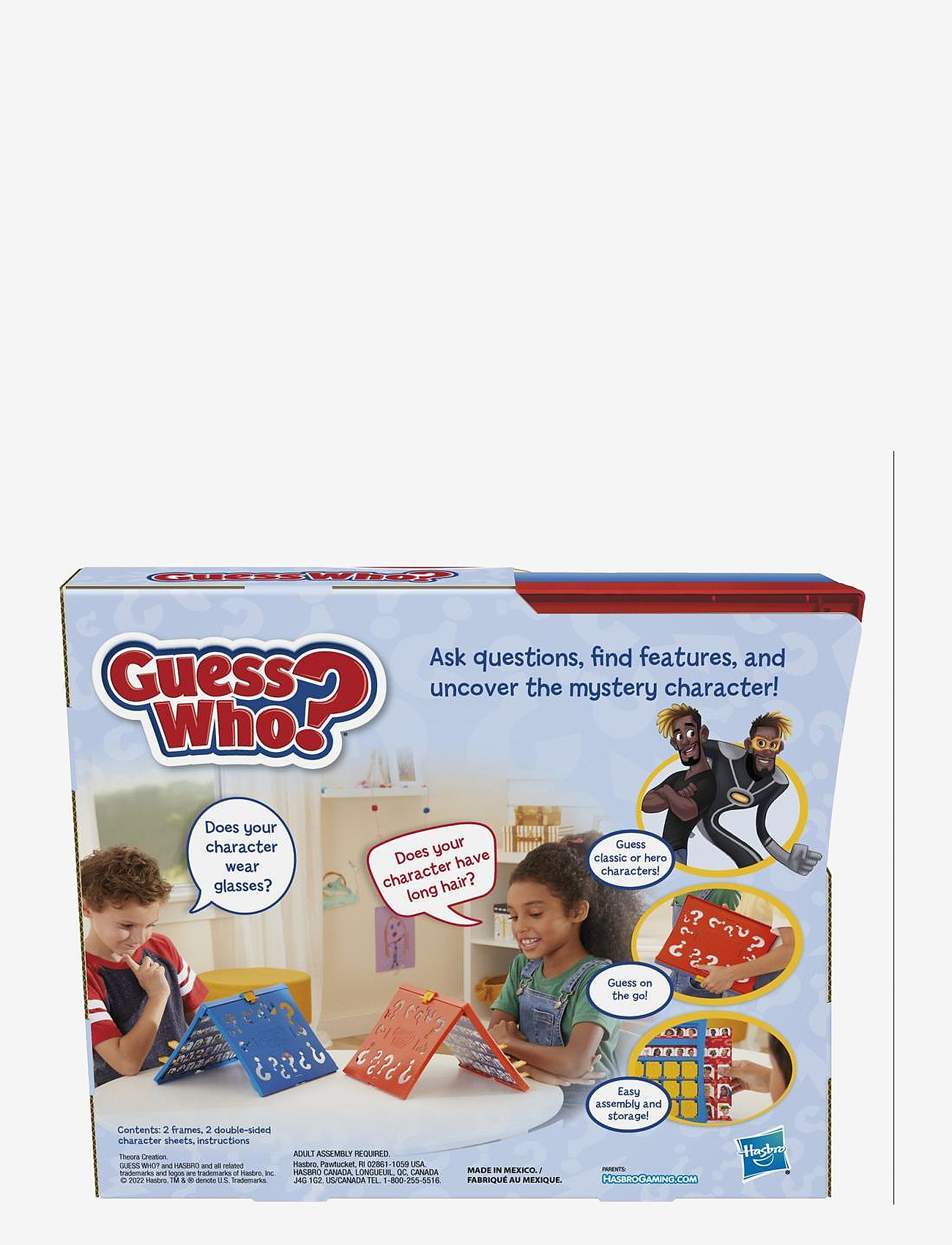 Hasbro Gaming - Guess Who? Original Guessing Game, Board Game for Kids Ages 6 and Up For 2 Players - multi coloured - 2