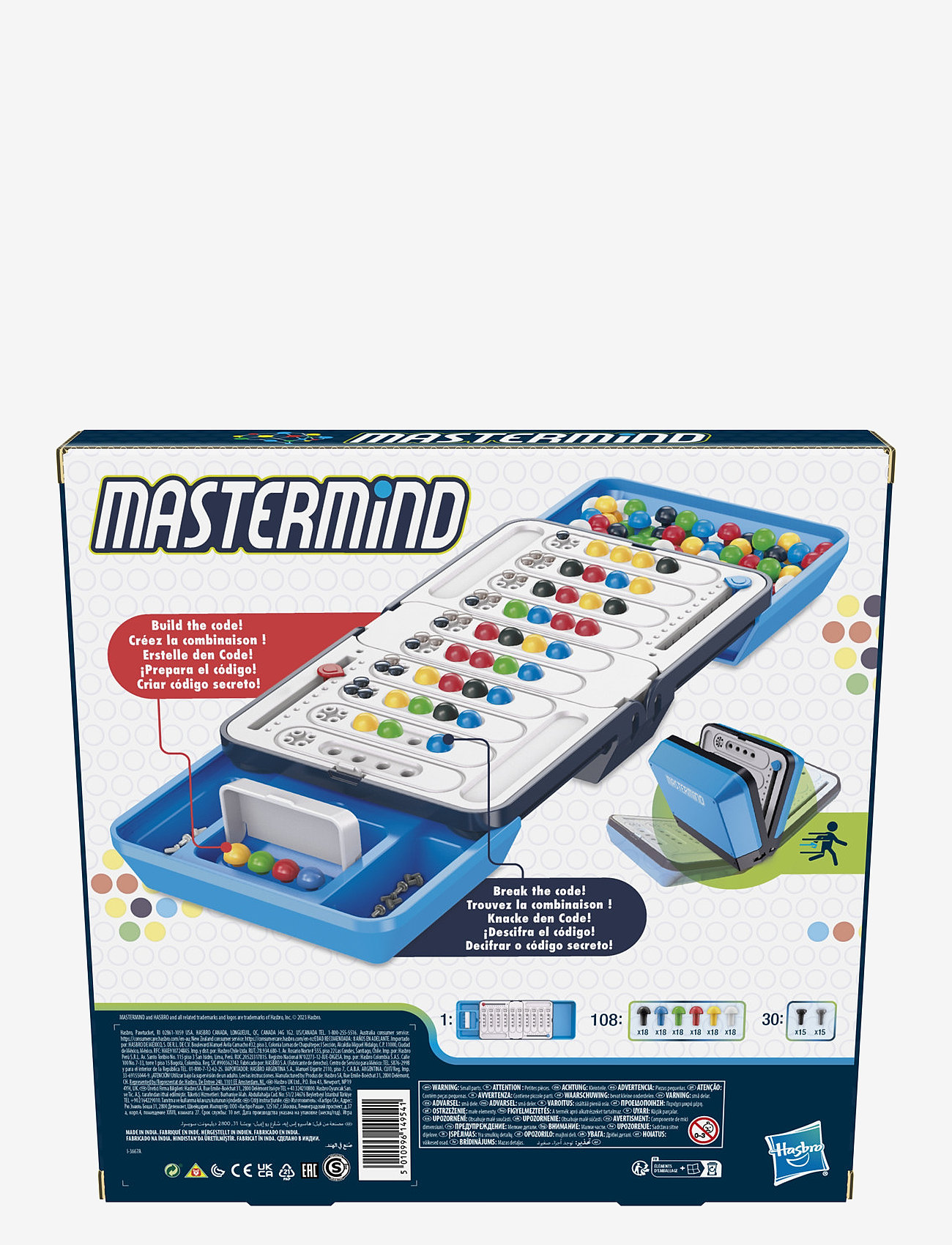 Wooden Mastermind Board Game: Fun Code-breaking Challenge Game. A Gift