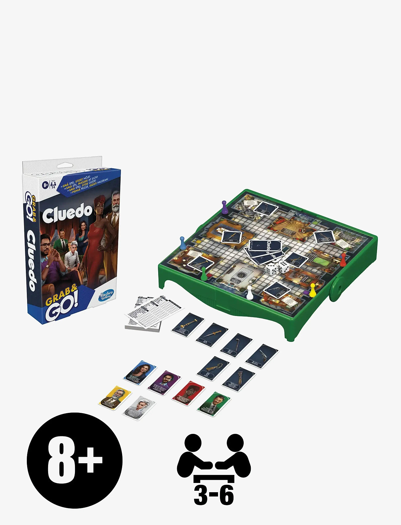 Hasbro Gaming - Grab and Go Cluedo - brætspil - multicolor - 1